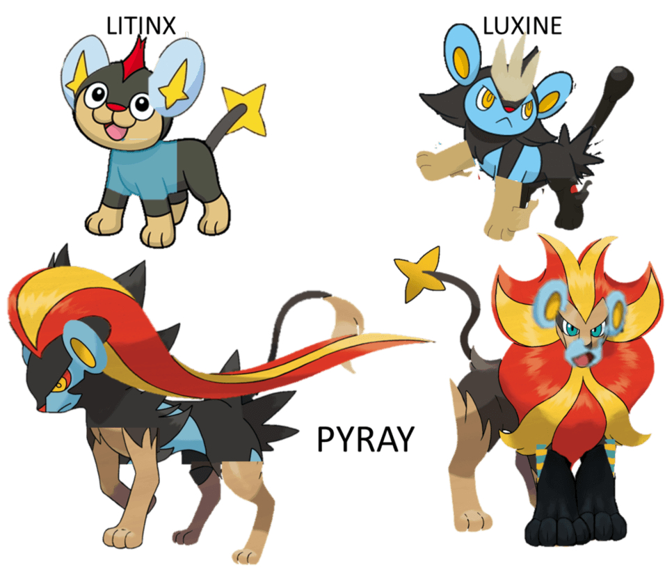 960x840 Pyroar Luxray Family, Desktop