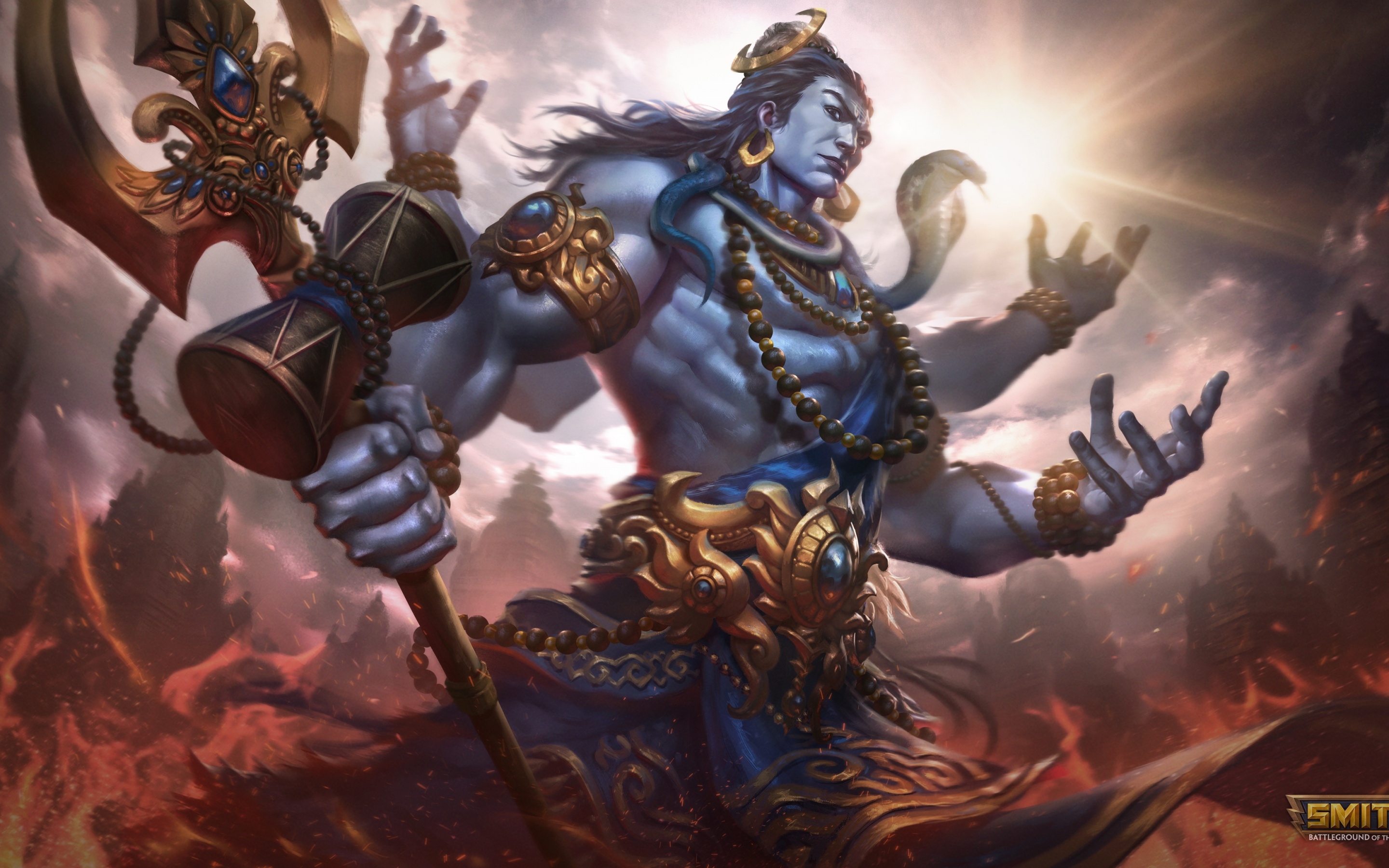 2880x1800 Lord Shiva Wallpaper 4K, The Destroyer, Desktop