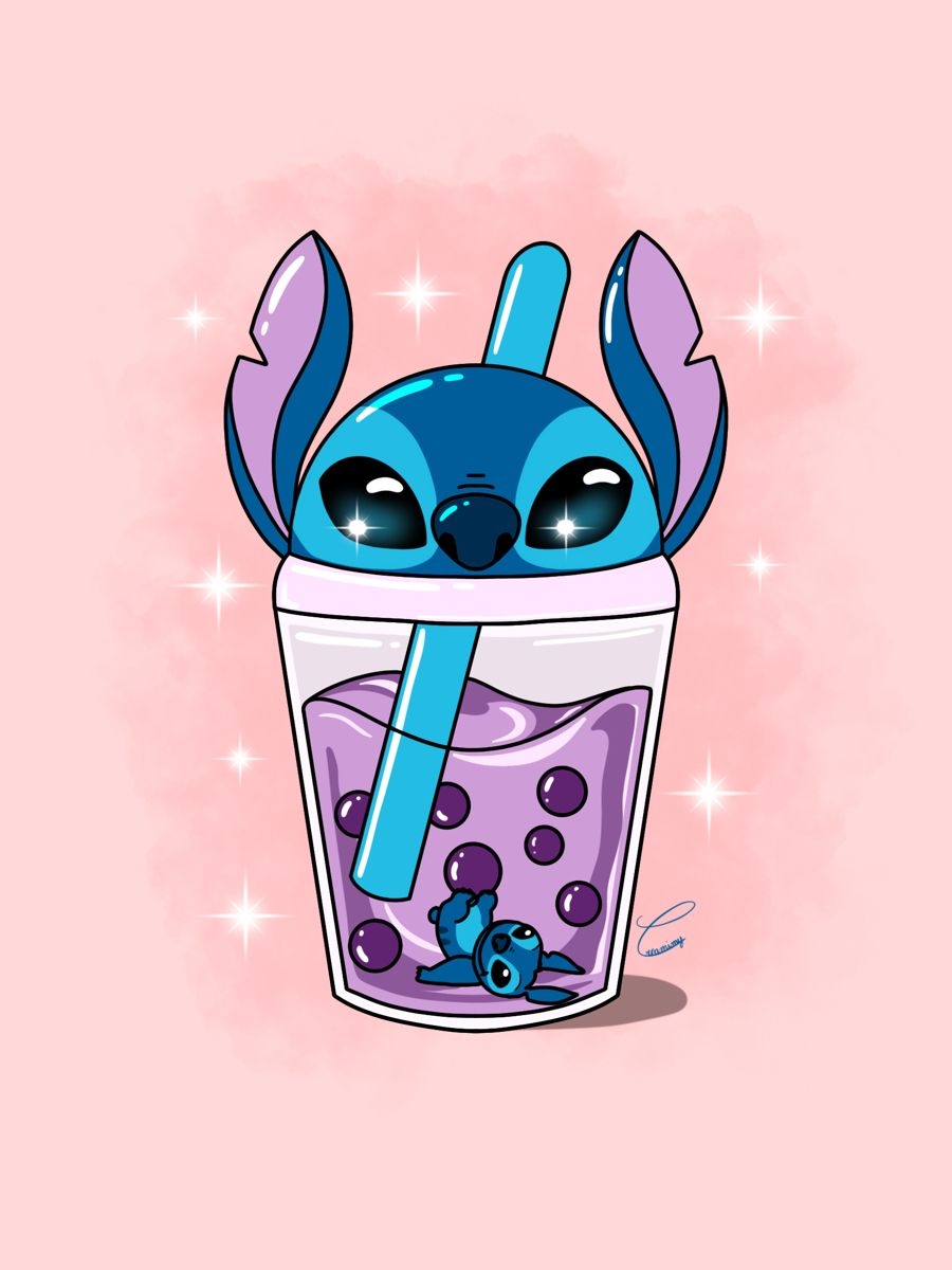 900x1200 Bubble Tea stitch Disney drawing. Stitch drawing, Kawaii drawings, Stitch disney, Phone