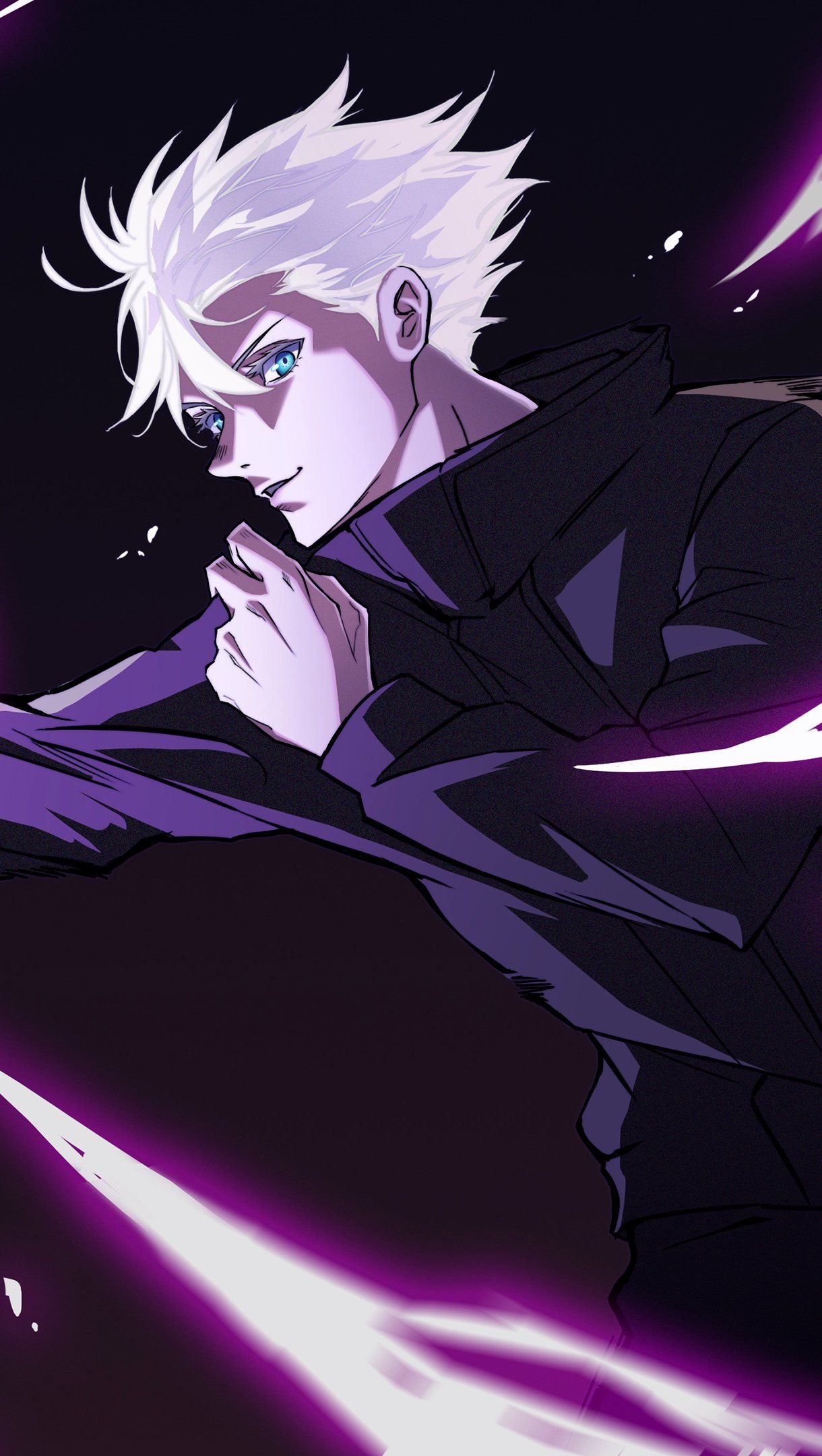 1220x2160 Satoru Gojo Hollow Purple from Jujutsu Kaisen Anime Wallpaper 4k Ultra HD, Phone