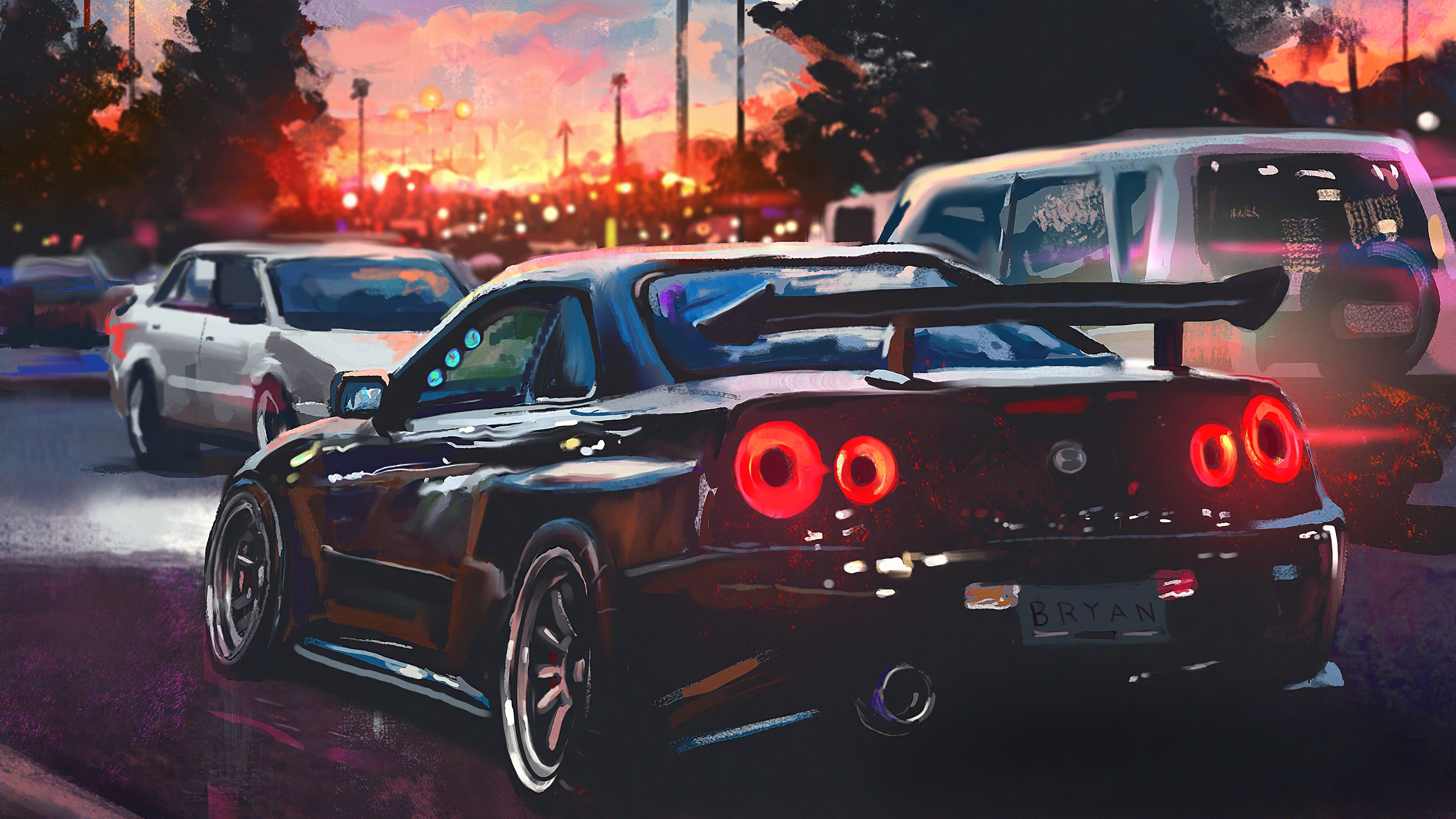 3840x2160 Wallpaper / nissan skyline, nissan, cars, hd, 4k, , artist, artwork, digital art free download, Desktop