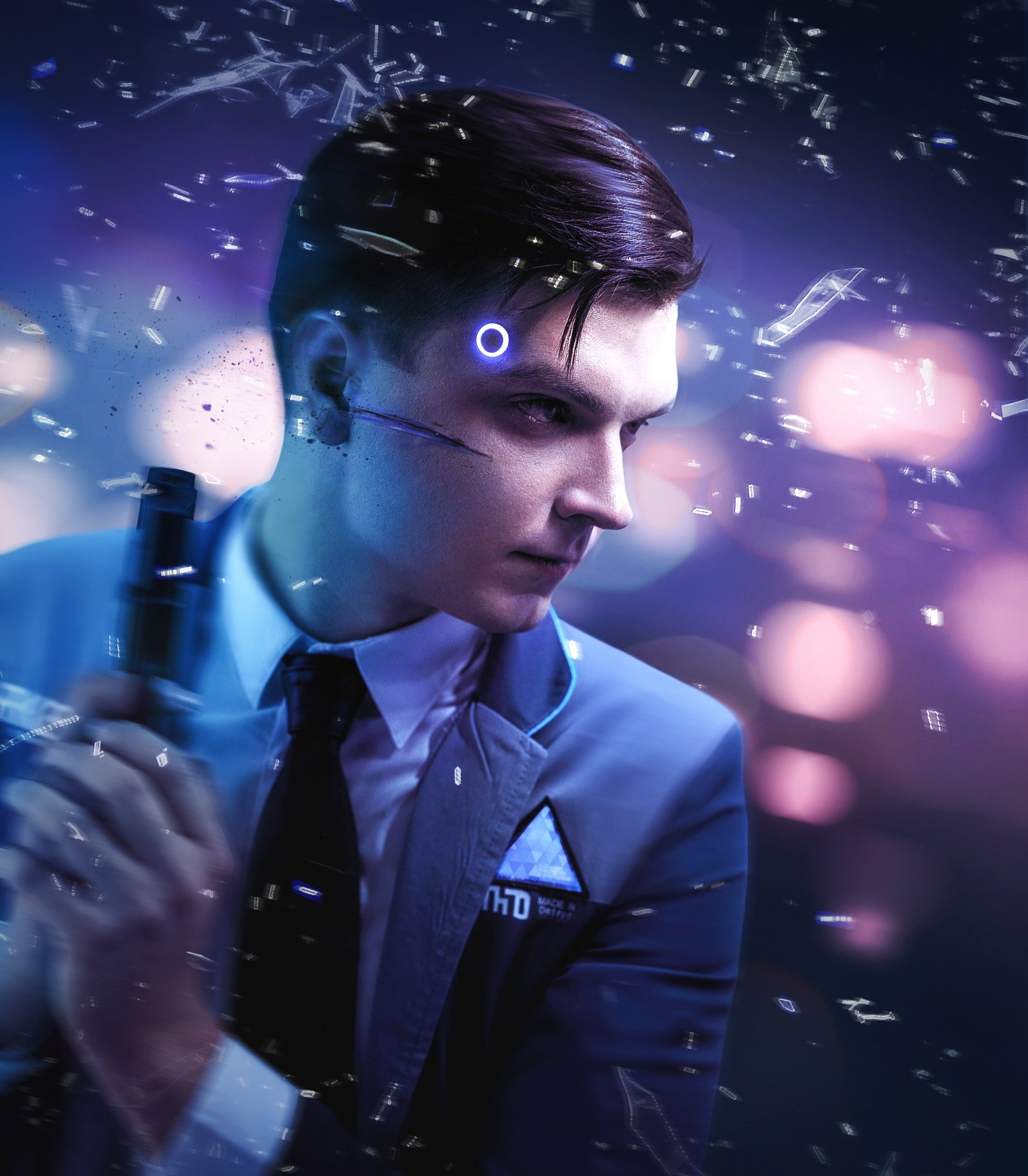 1790x2050 QDG (Under The Waves. Lysfanga. Dustborn) - #DetroitBecomeHuman #DetroitBecomeHumanCosplay Part 1 2 #AX #RK800 Cosplayers - Неудахина Раиса , Linkin Chaks Photo By Артем Сучков (, Phone