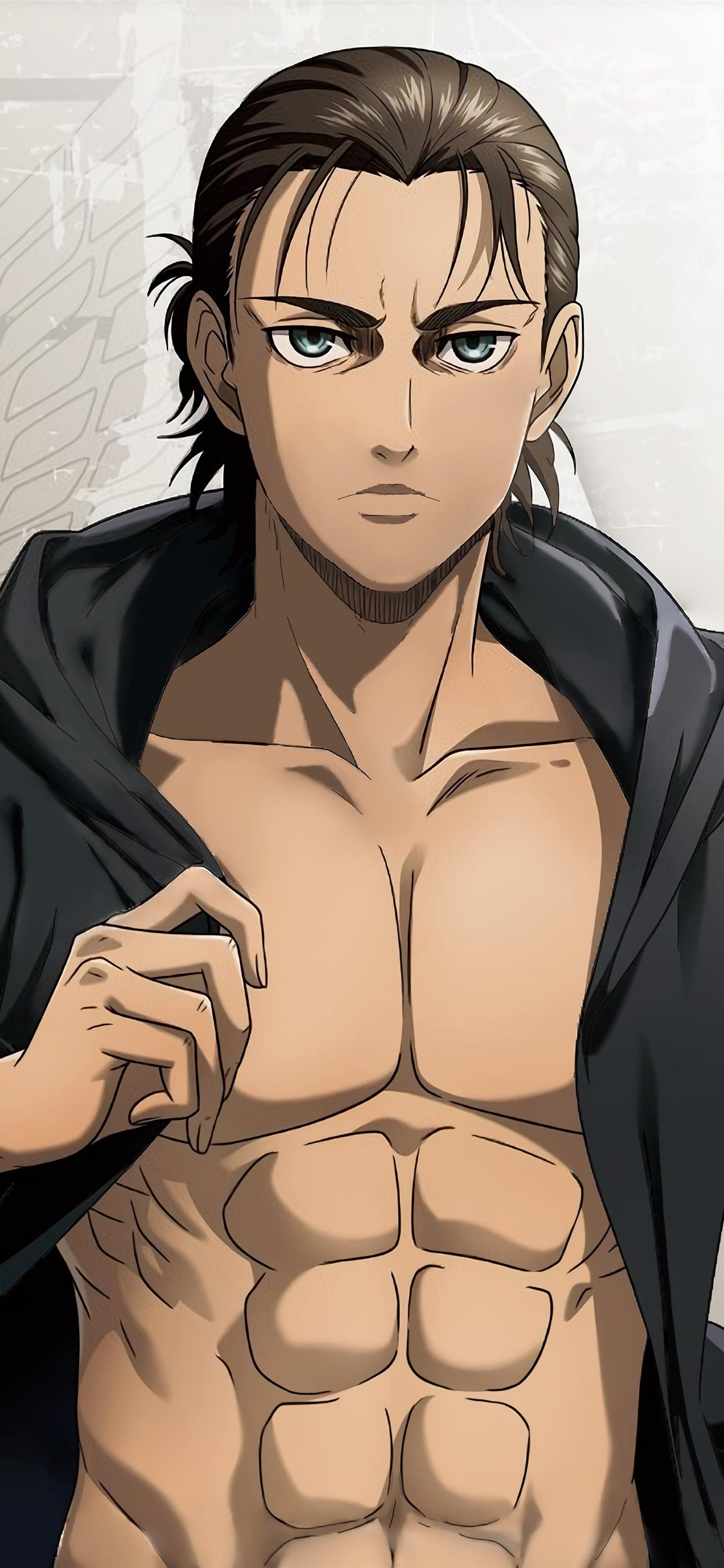 1290x2780 Abs of Freedom Eren Yeager Attack, Phone