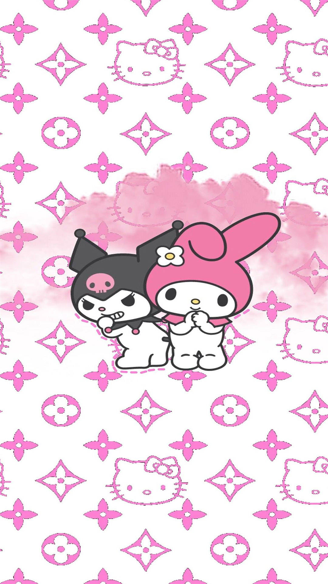 1080x1920 Download Sanrio Characters And Louis Vuitton Phone Wallpaper, Phone