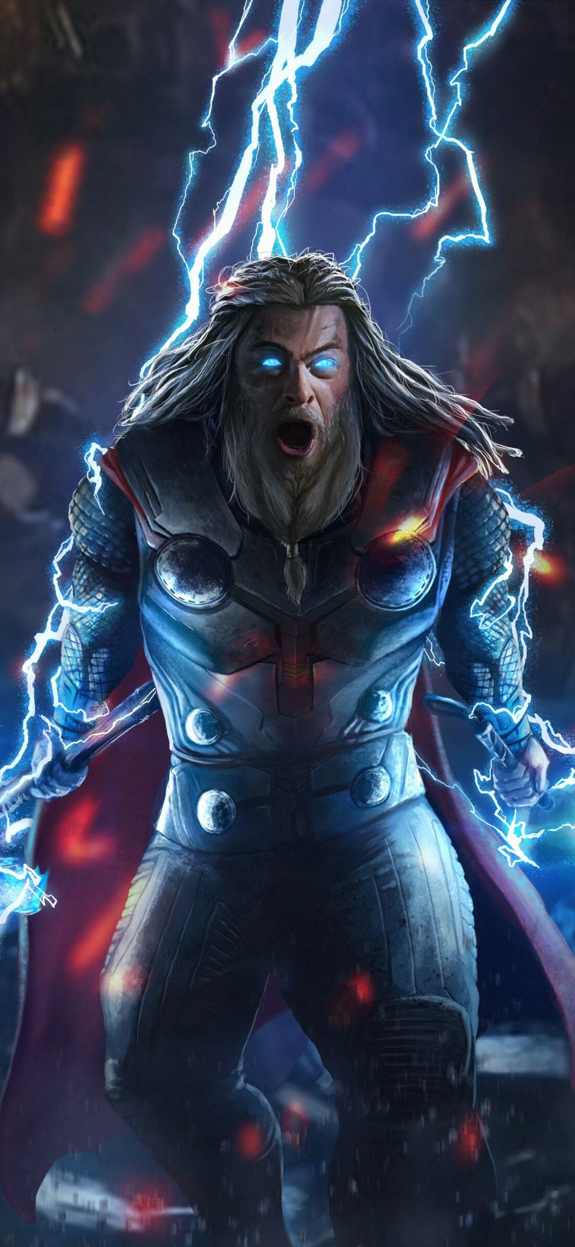 1130x2440 Thor With Mjolnir And Stormbreaker iPhone XS, iPhone iPhone X HD 4k Wallpaper, Image, Background, Photo and Picture, Phone