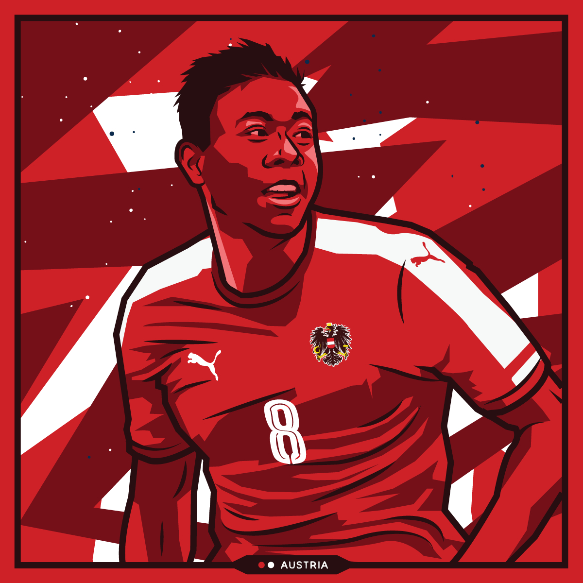 1200x1200 Euro 2016 Alaba by Kieran Carroll Design, Phone