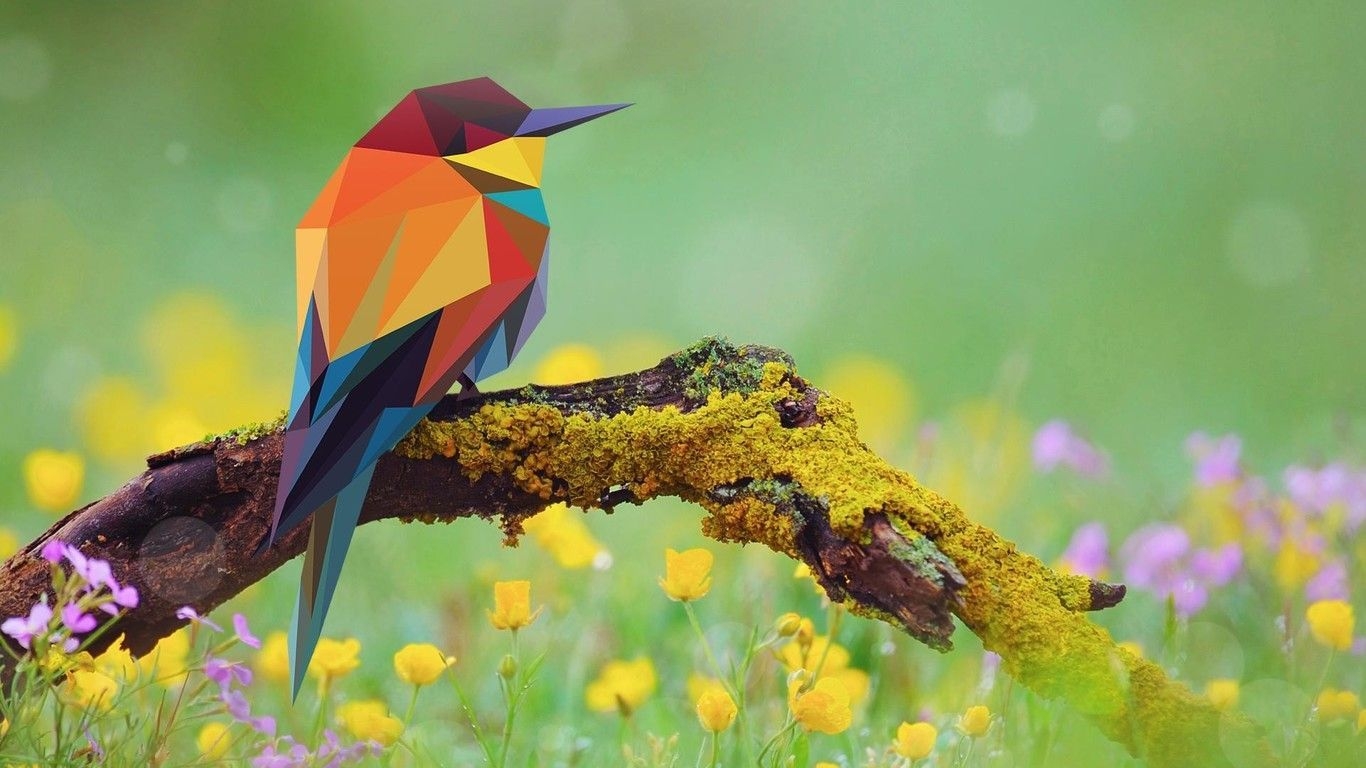 1370x770 Abstract Bird Wallpaper Free Abstract Bird Background, Desktop