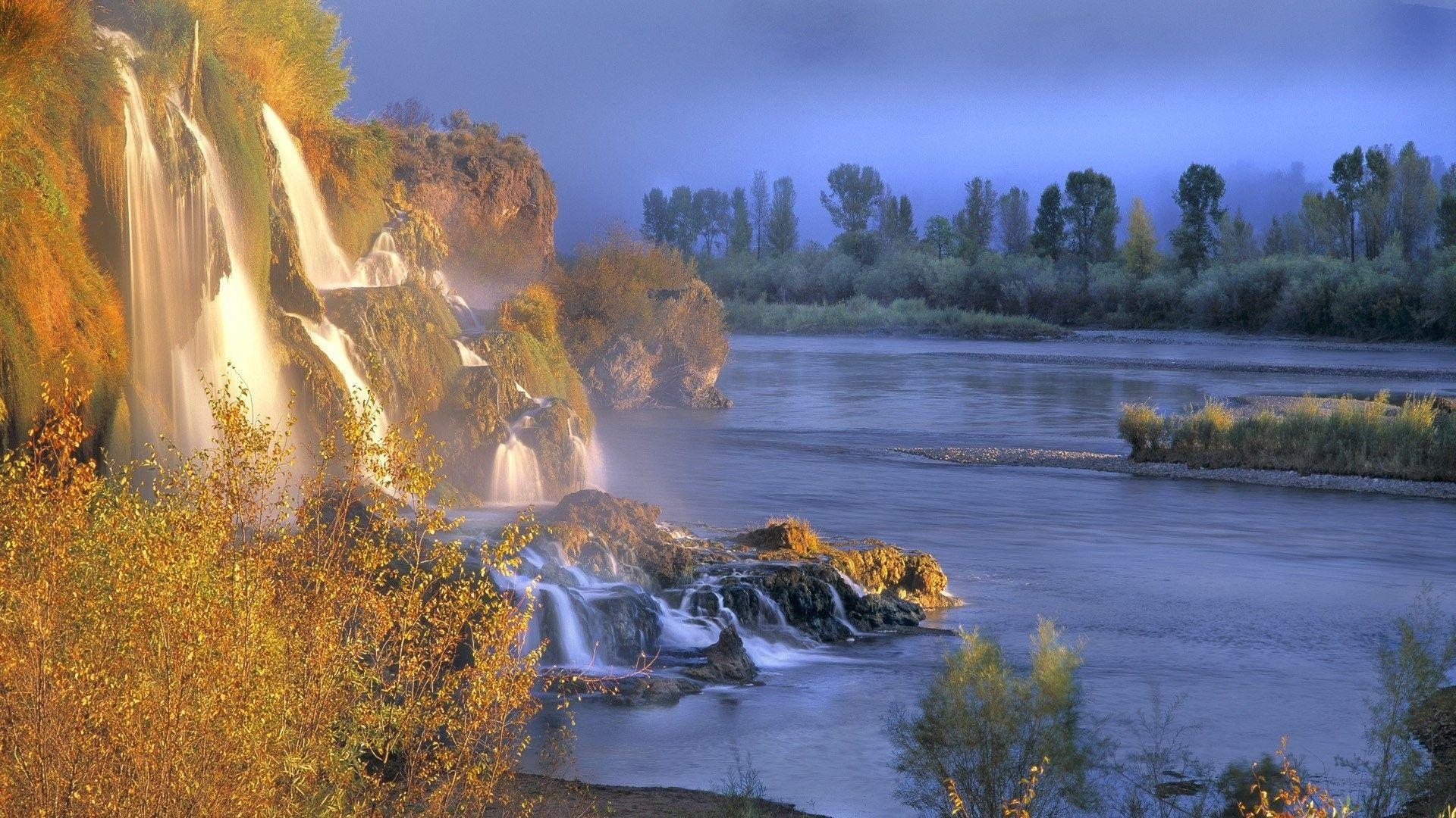 1920x1080 Rivers: Waterfalls Rivers Idaho New HD Nature Wallpaper Free, Desktop