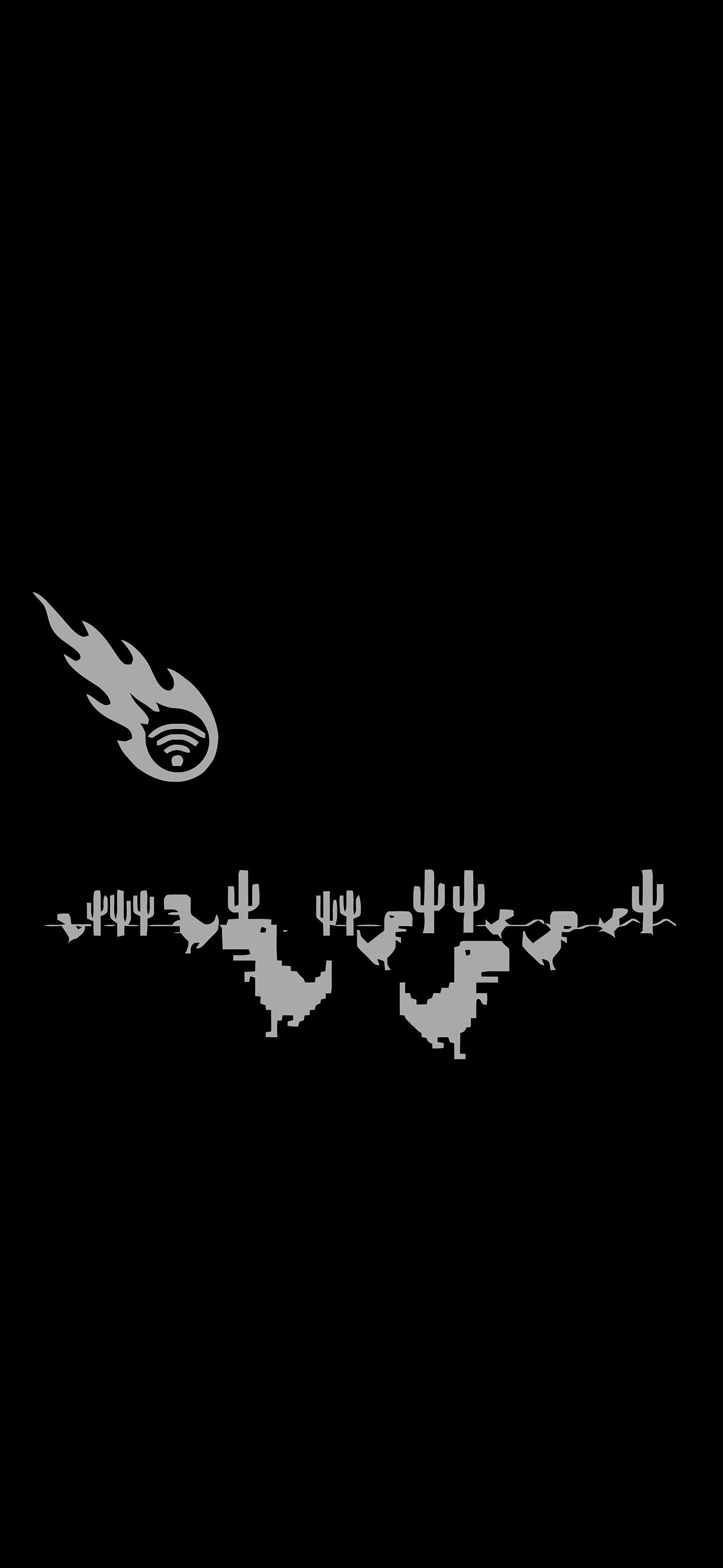 1440x3120 Chrome Dino Game Over [], Phone