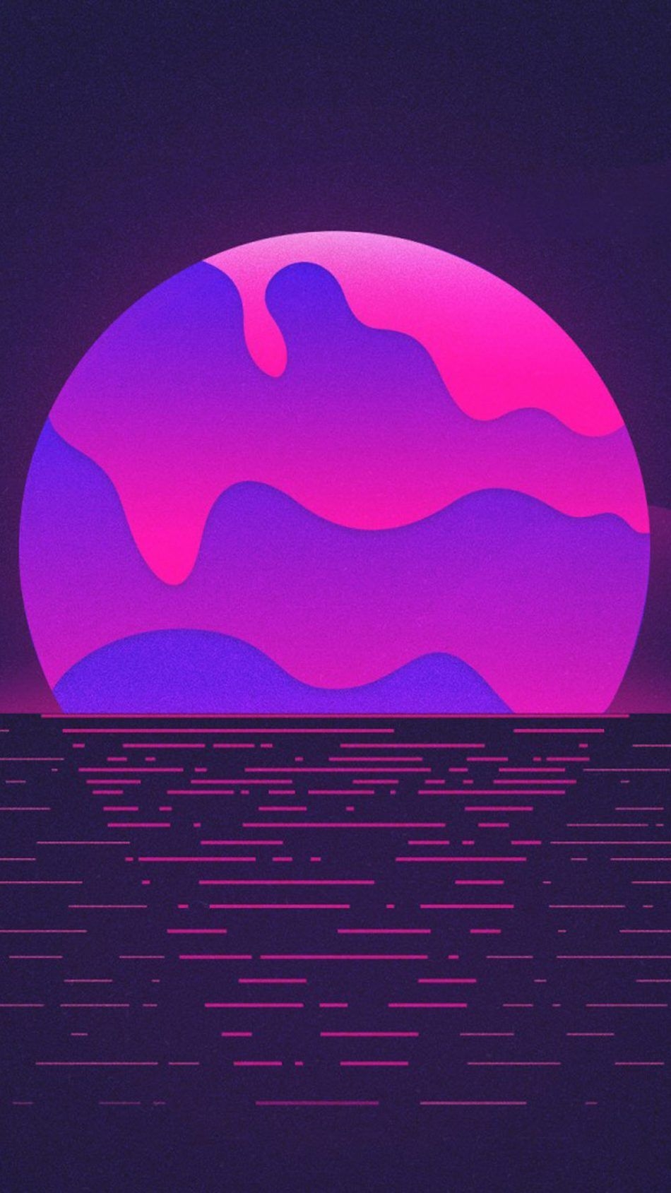 950x1690 Neon Purple Sunset Free 4K Ultra HD Mobile Wallpaper, Phone