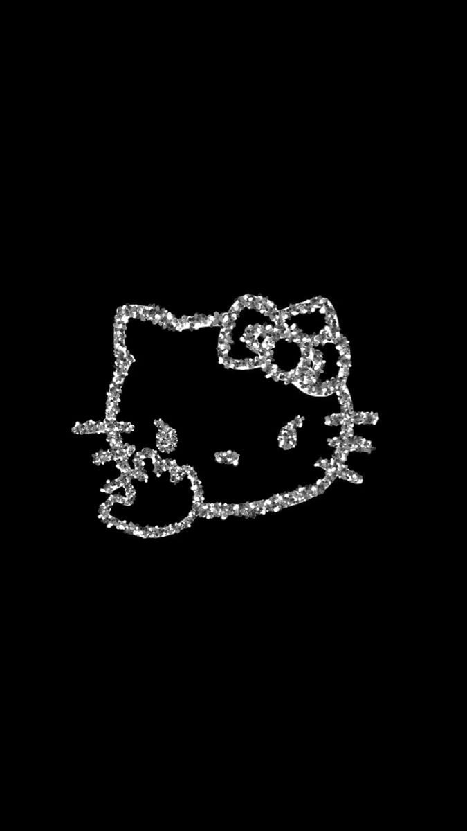 680x1200 Hello kitty glitter wallpaper. Hello kitty wallpaper, Cute black wallpaper, Hello kitty, Phone