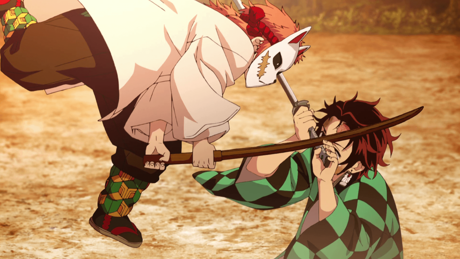 1920x1080 Tanjiro Kamado vs. Sabito. Demon Slayer: Kimetsu no Yaiba, Desktop