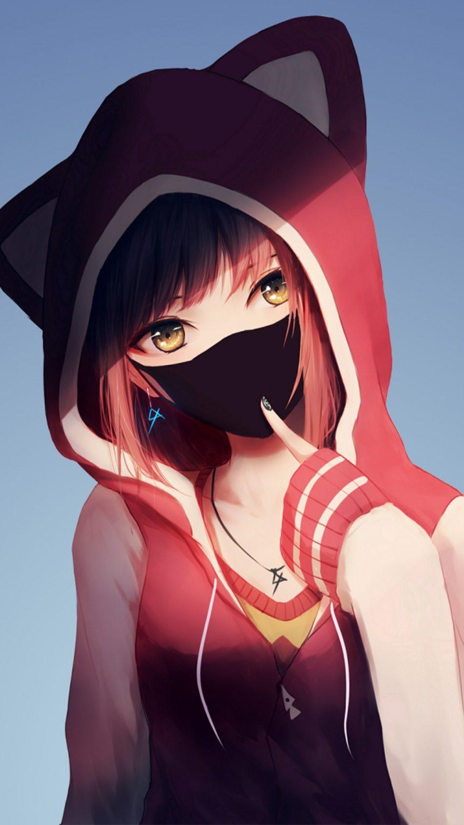 950x1690 Download Anime Girl Hoodie Free Pure 4K Ultra HD Mobile, Phone