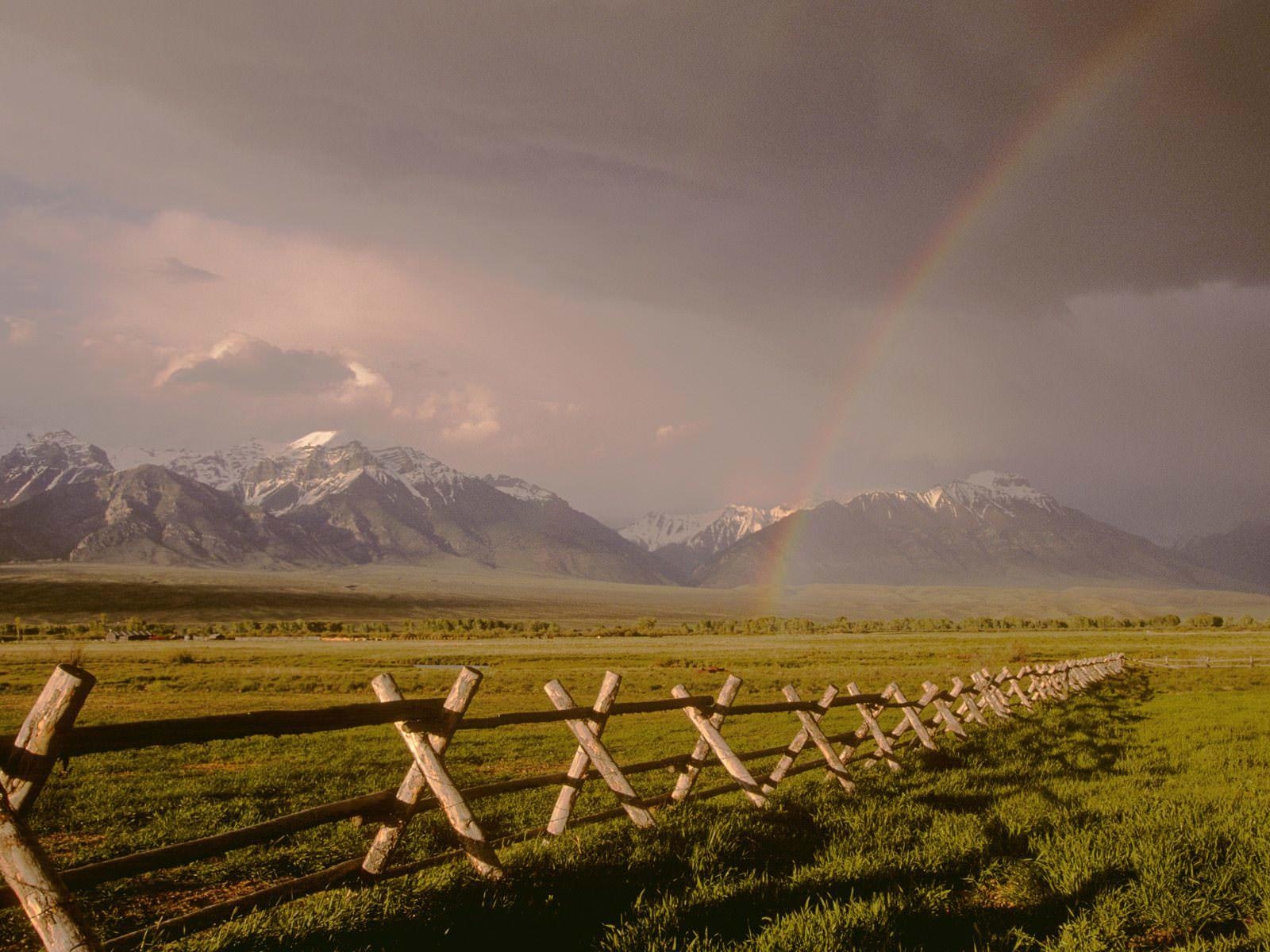 1600x1200 Rainbows Wallpaper Free Lost River Range, Idaho, Desktop