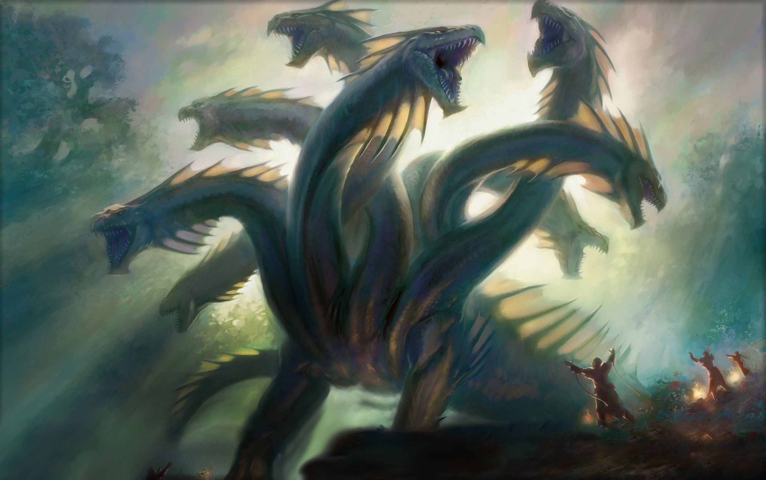 2560x1600 Download Dragons Hydra Wallpaper, Desktop