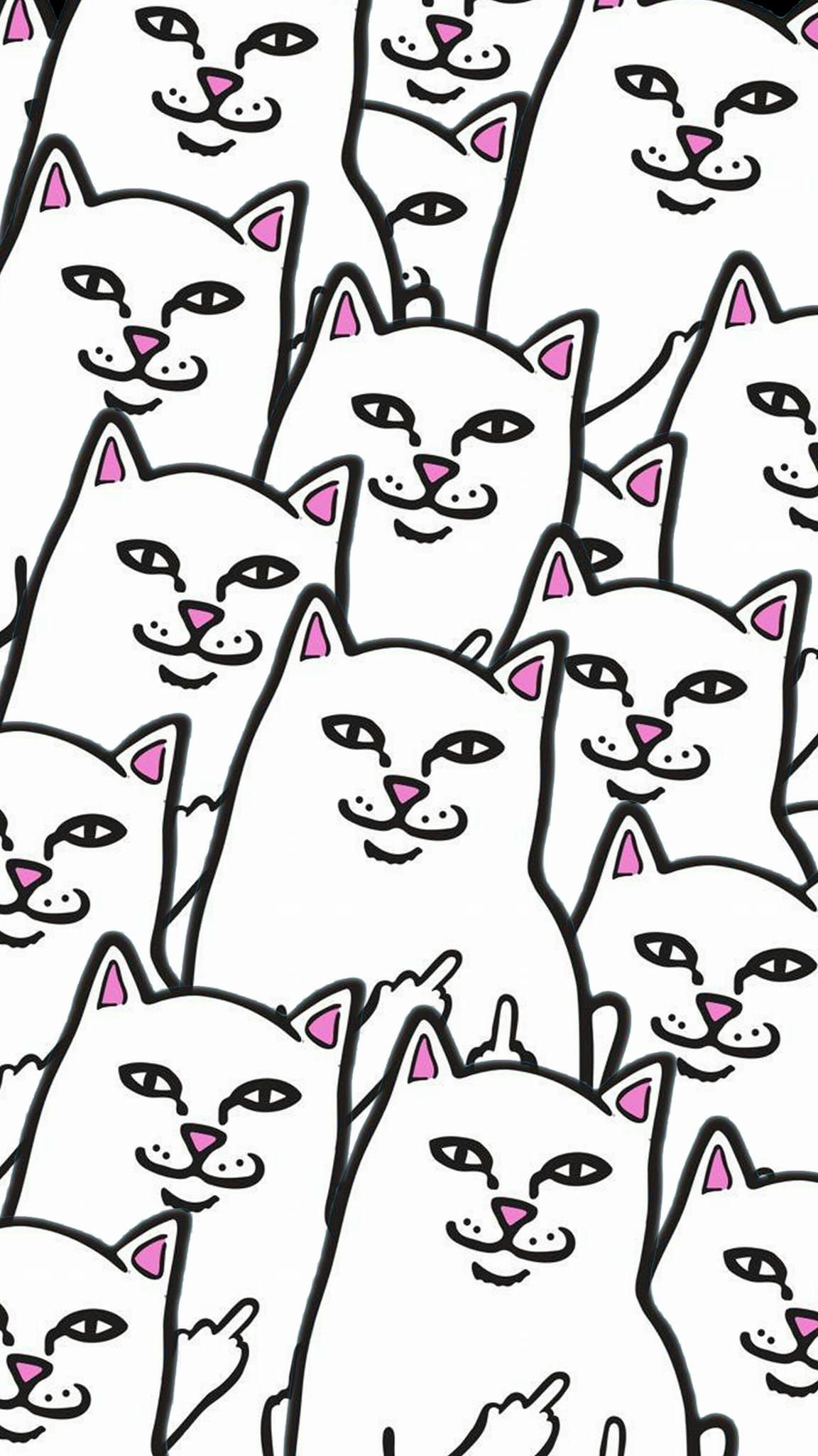 1160x2050 Cat Hipster Collage Wallpaper Free Cat Hipster Collage Background, Phone