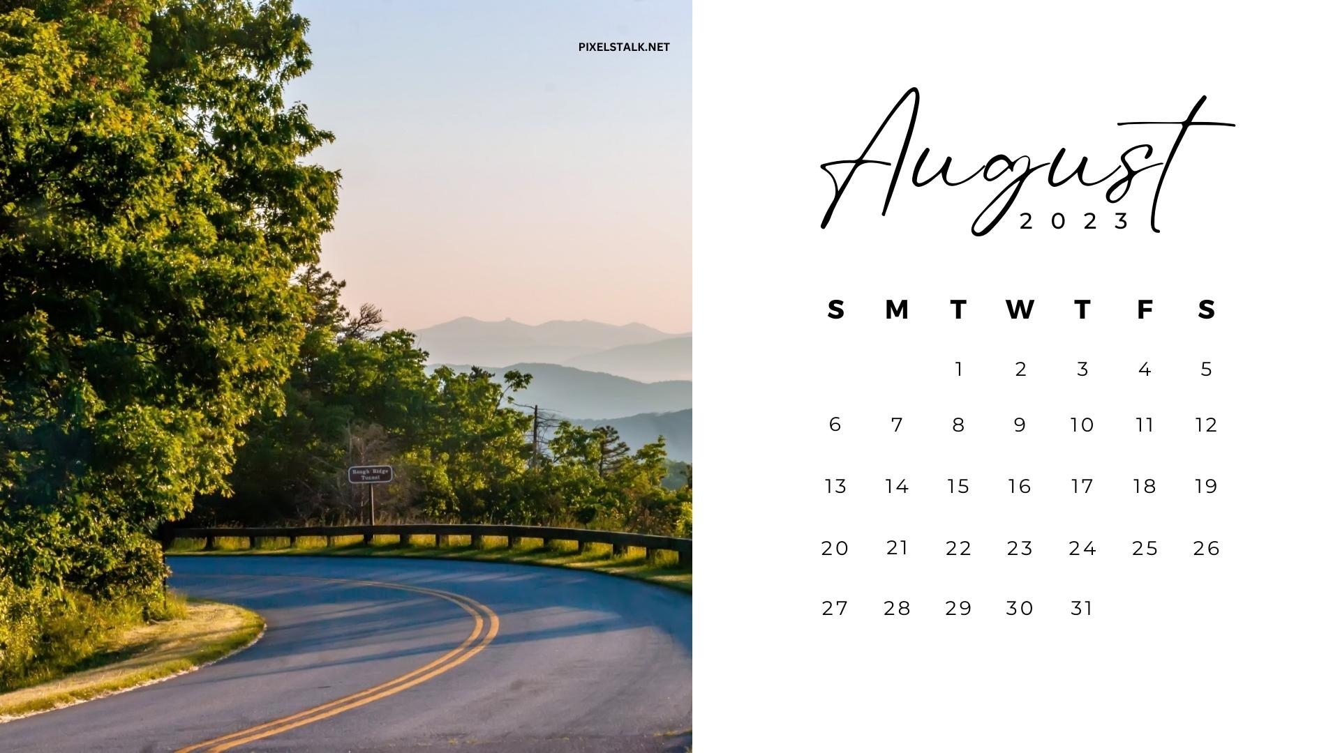 1920x1080 August 2023 Calendar Background for Desktop, Desktop