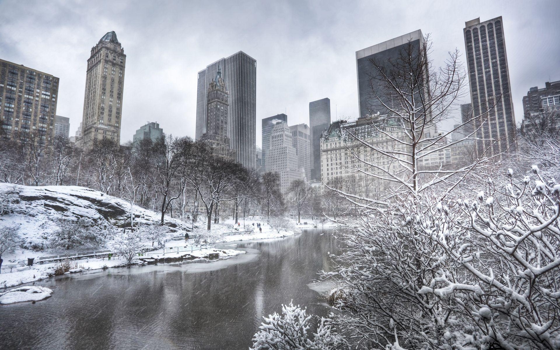 1920x1200 Central Park Manhattan New York City Winter. HDWallpaperFX, Desktop