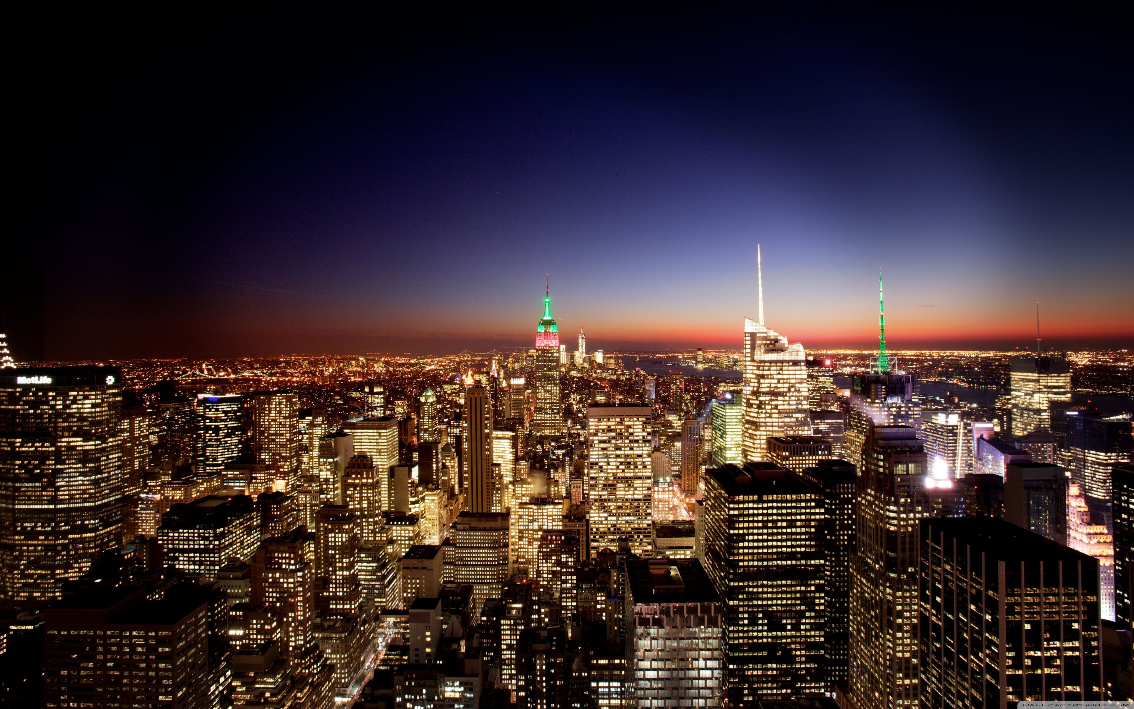 3840x2400 New York Night Wallpaper 4k, Desktop