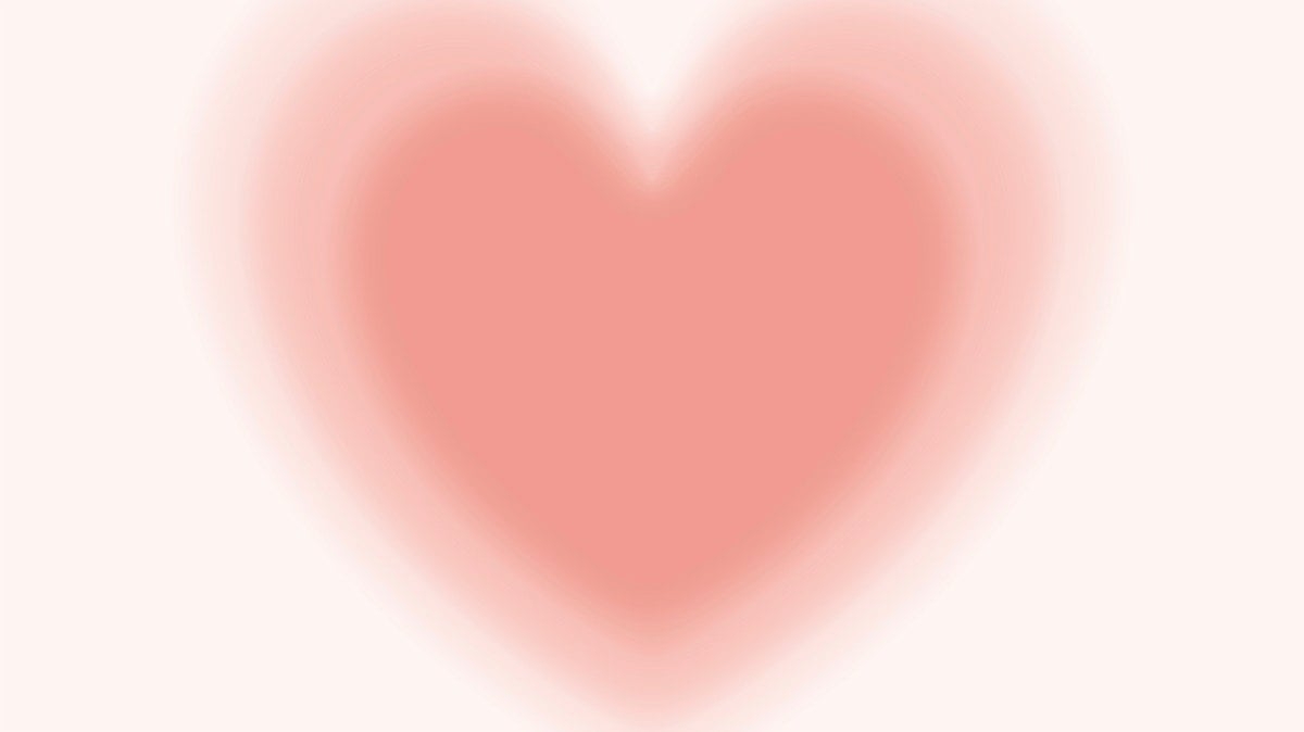 1200x680 Blurry peach heart background in gradient, Desktop