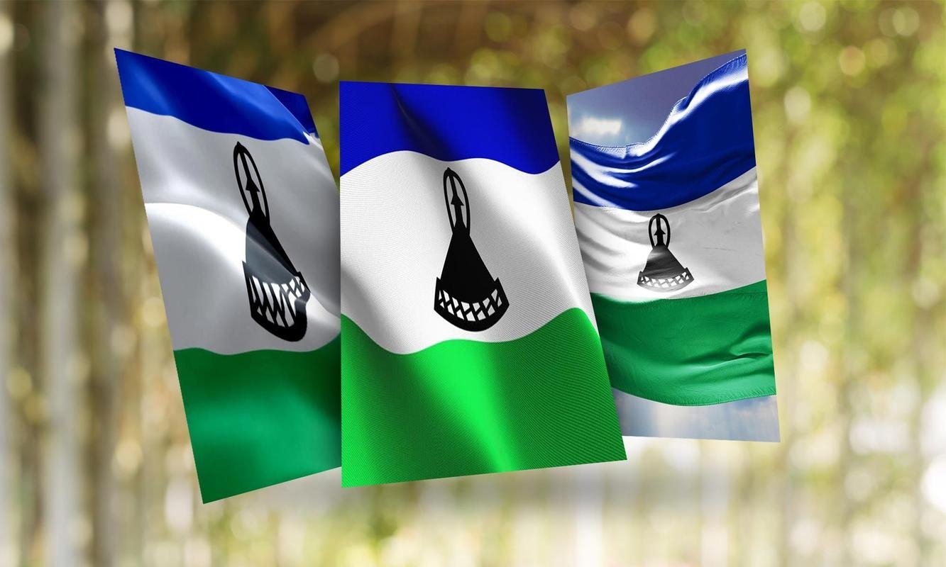 1340x800 Lesotho Flag Wallpaper for Android, Desktop