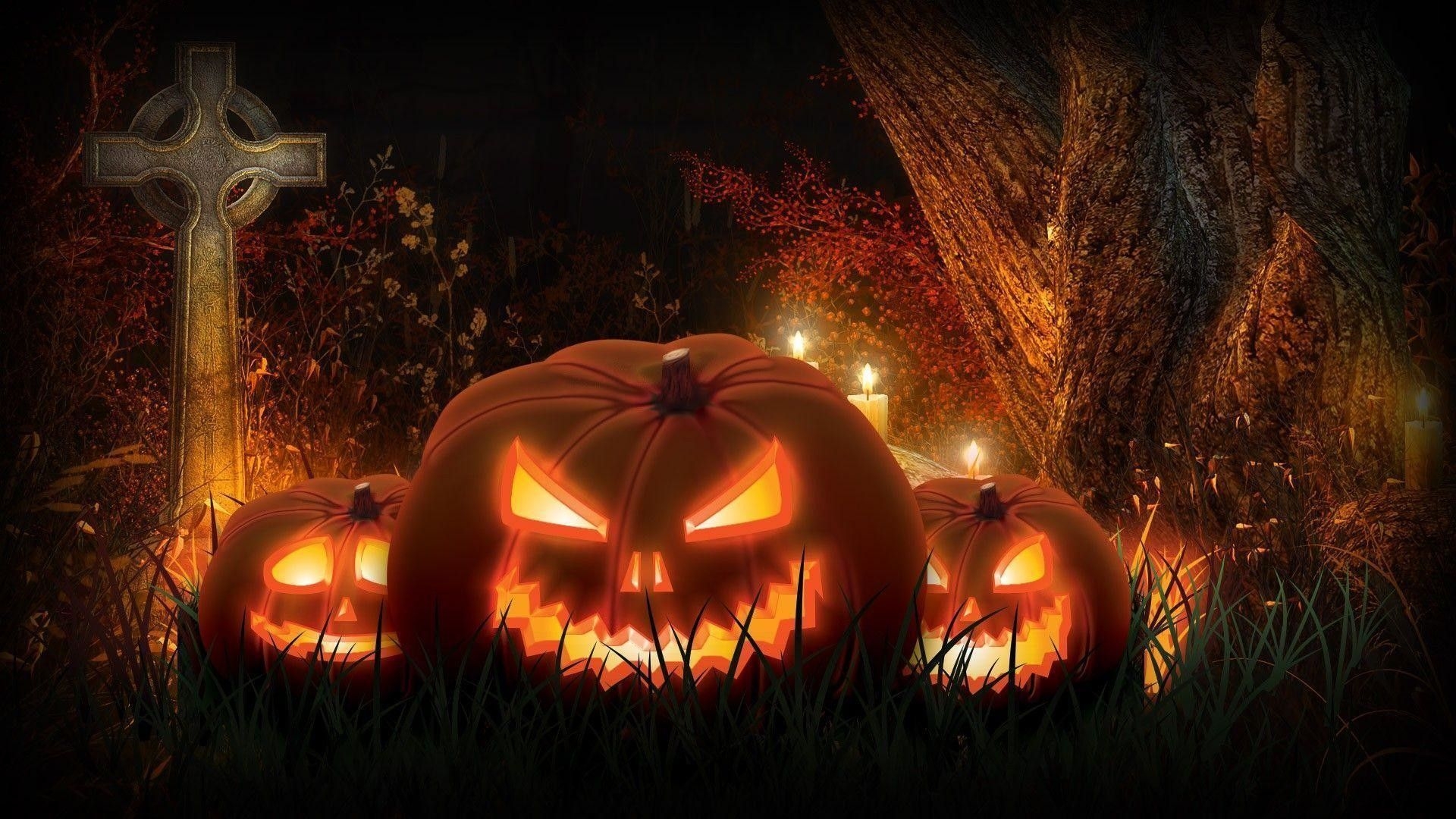 1920x1080 Scary Halloween Pumpkin Wallpaper 1080p Jack O Lantern Background Wallpaper & Background Download, Desktop