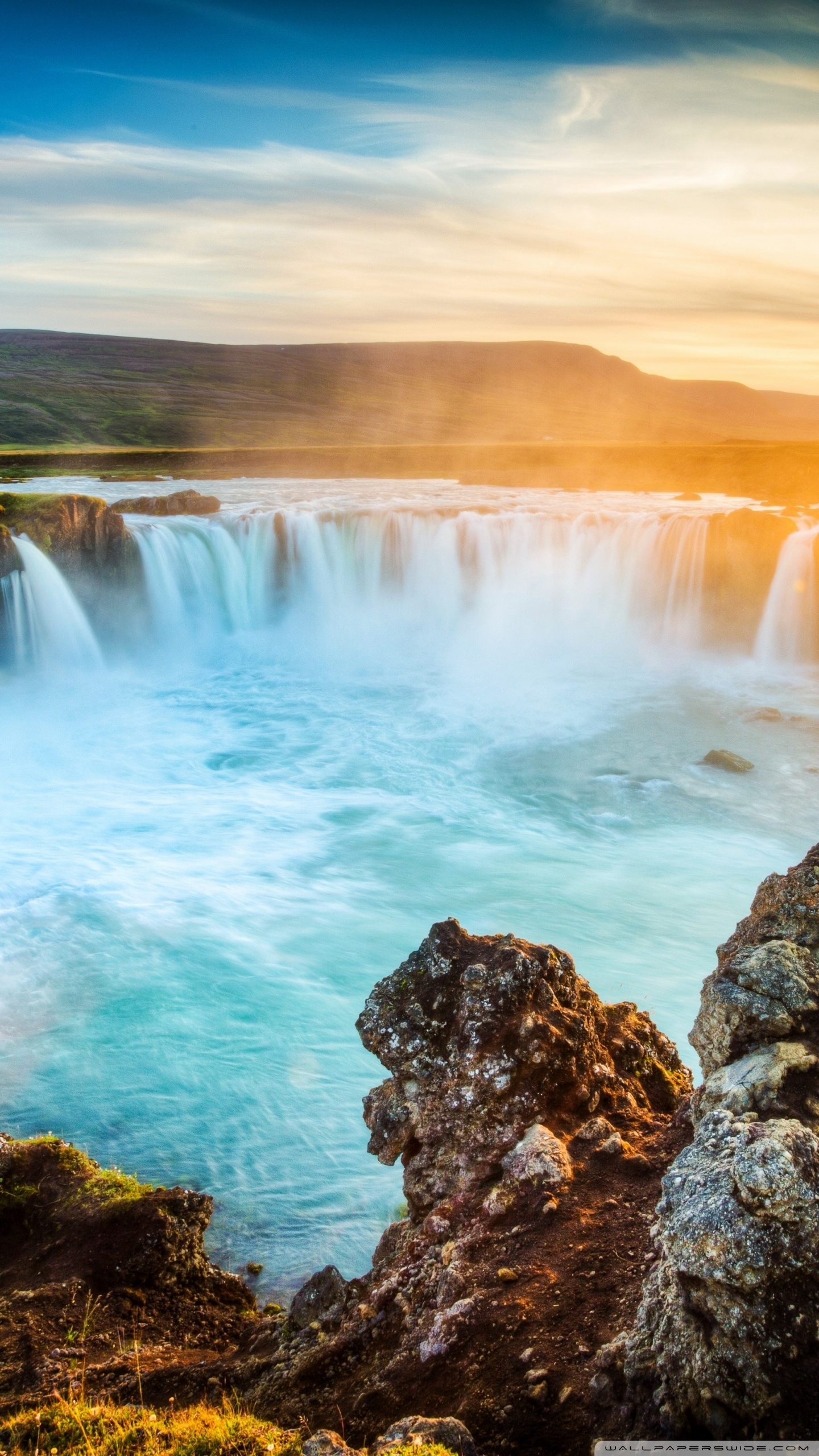 1440x2560 Godafoss Waterfall, Iceland Ultra HD Desktop Background Wallpaper for 4K UHD TV, Widescreen & UltraWide Desktop & Laptop, Multi Display, Dual Monitor, Tablet, Phone