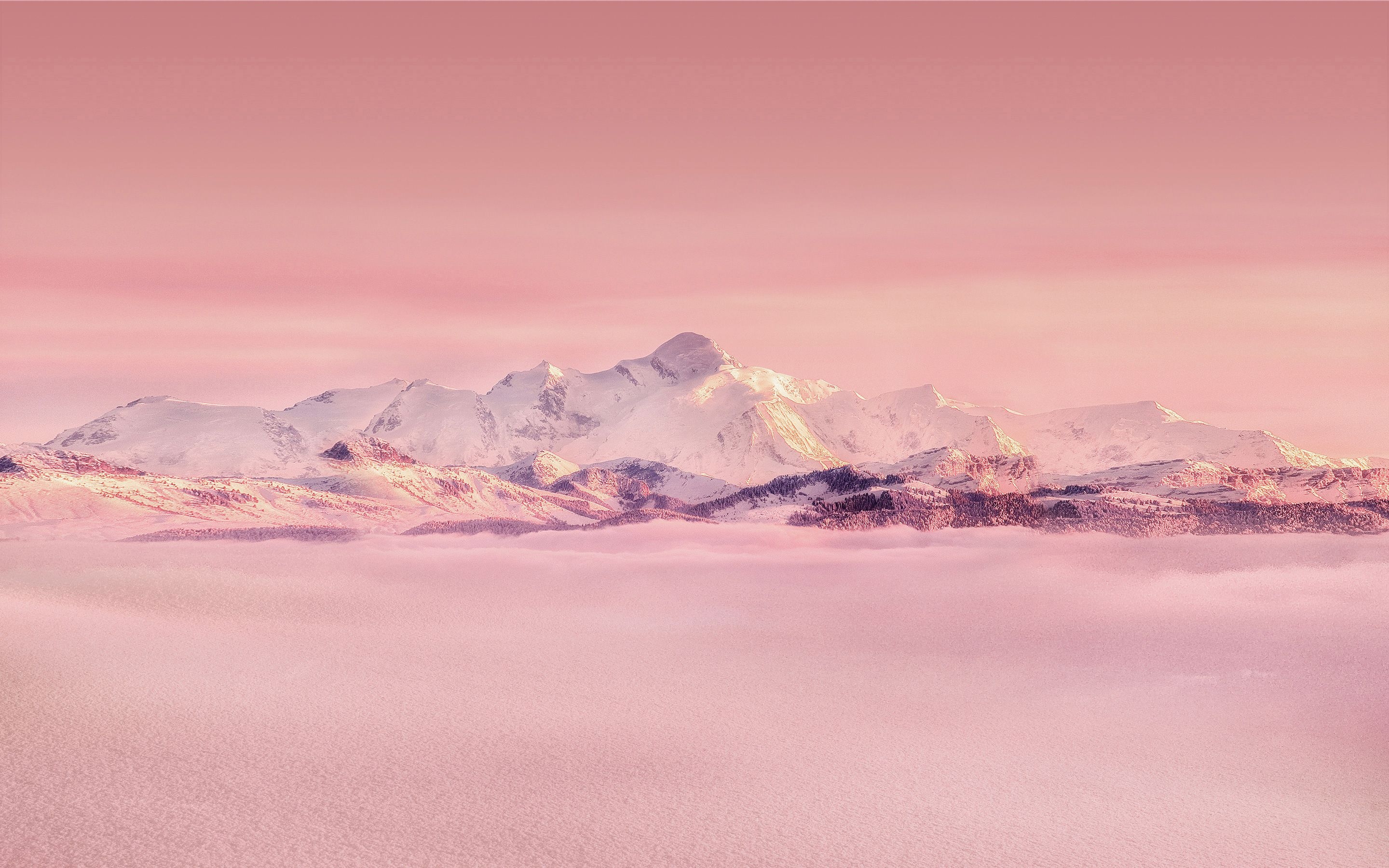 2880x1800 Pink Mountains 4K Wallpaper, HD Pink Mountains 4K Background on WallpaperBat, Desktop