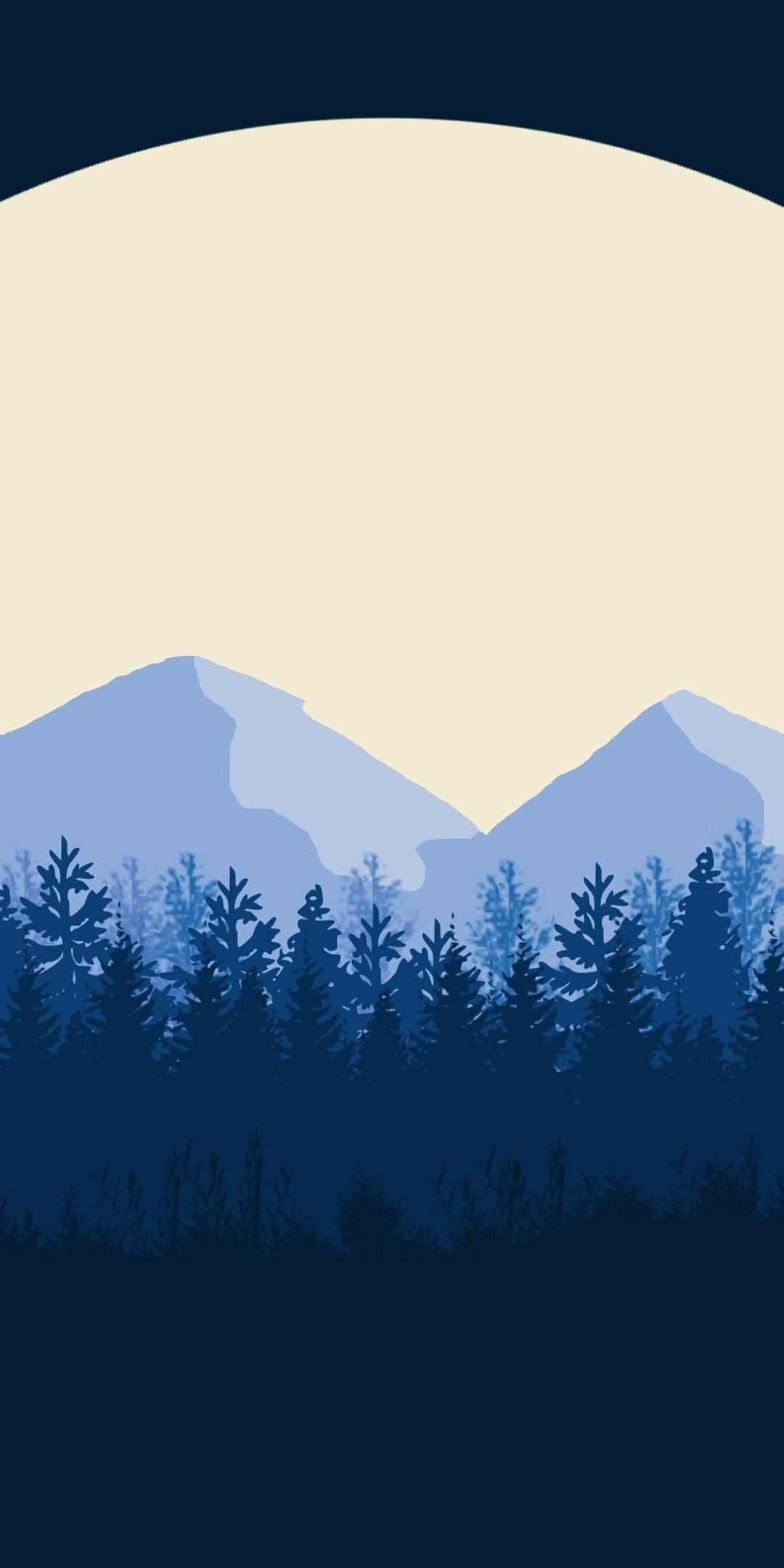 1080x2160 Minimalist Mountains One Plus 5T, Honor 7x, Honor view Lg, Phone