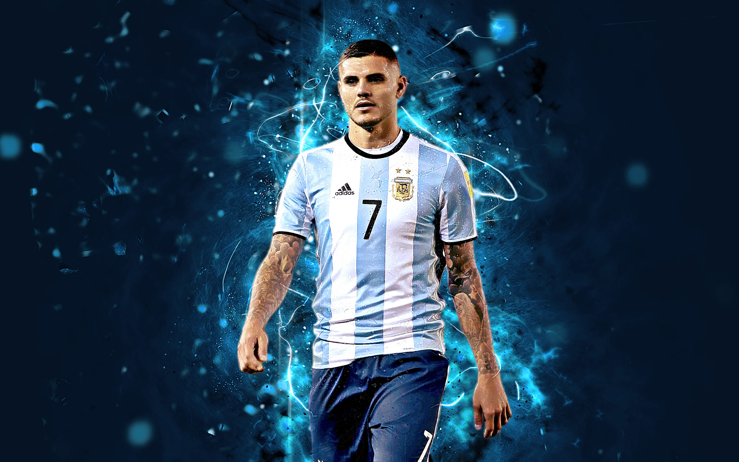 2560x1600 HD desktop wallpaper: Sports, Soccer, Argentinian, Inter Milan, Mauro Icardi download free picture, Desktop