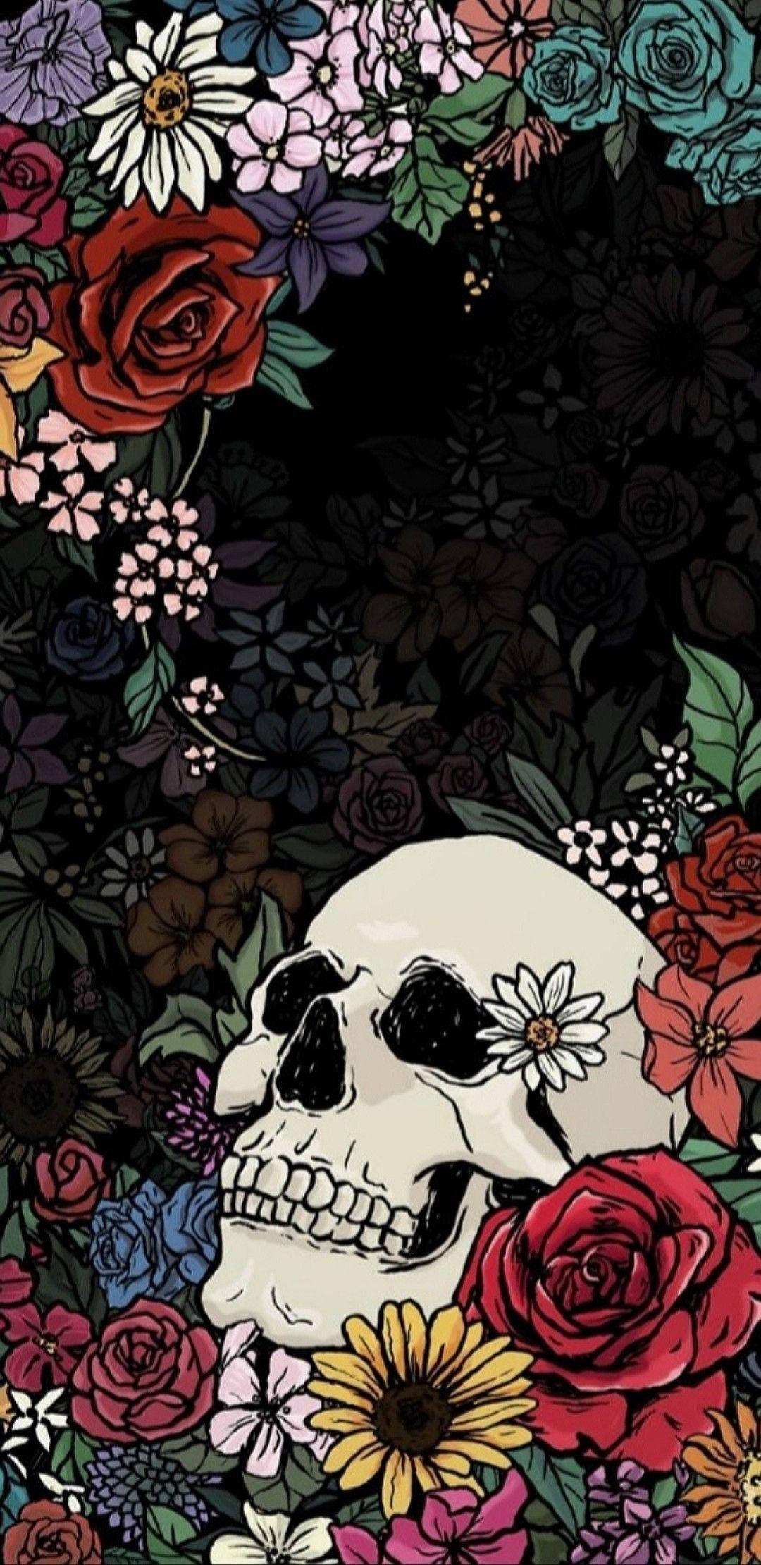 1080x2220 Download Cute Skeleton Skull Burial iPhone Wallpaper, Phone