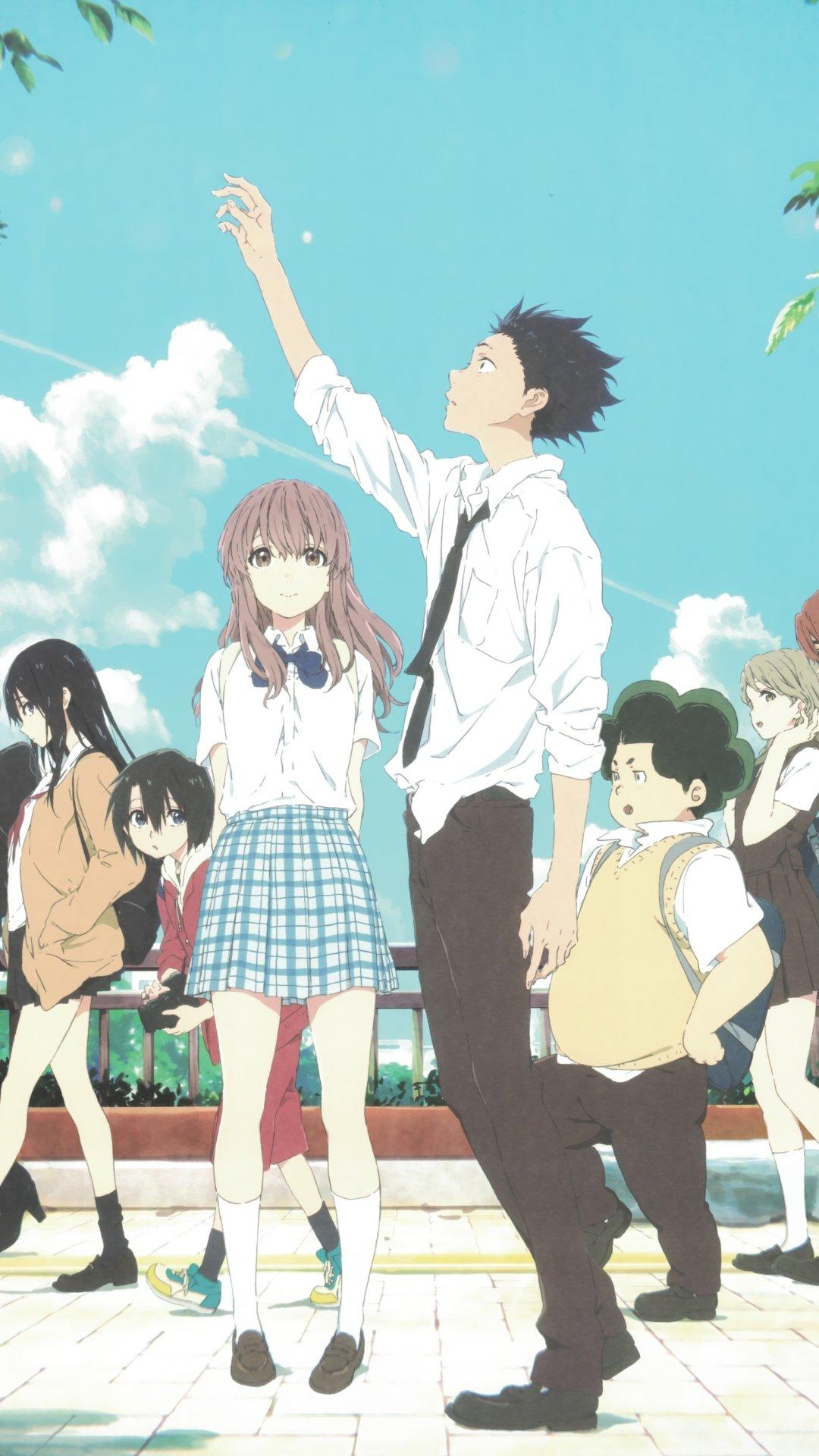 1080x1920 A Silent Voice anime phone wallpaper, Phone