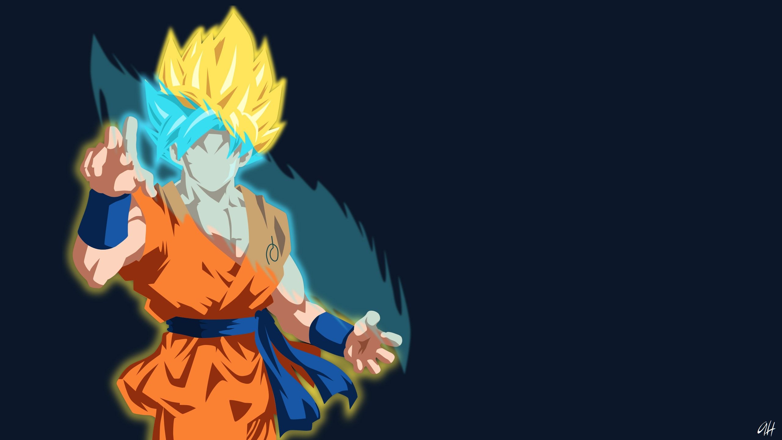 2560x1440 Goku Minimalist, HD Anime, 4k Wallpaper, Image, Background, Photo and Picture, Desktop