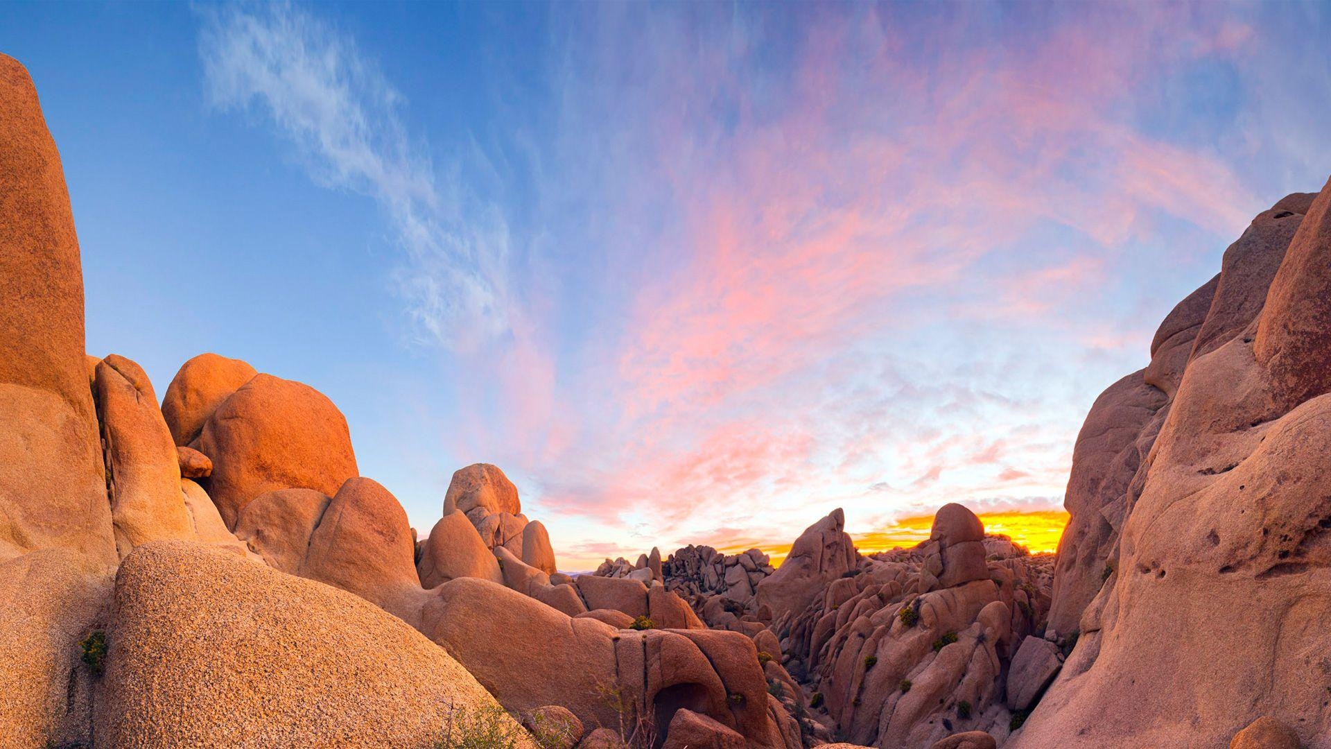 1920x1080 Granite boulders Joshua Tree National Park California USA, Desktop