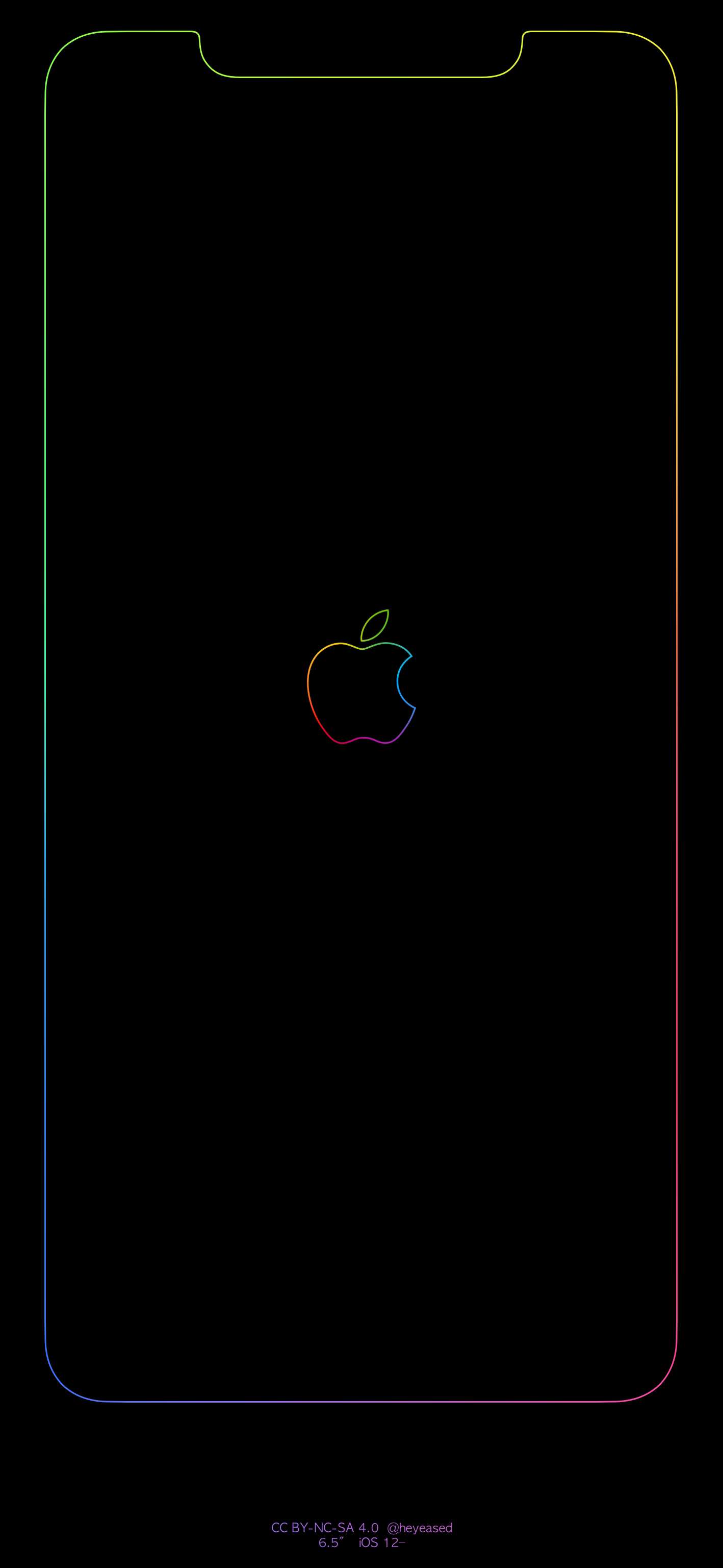 1420x3080 Rainbow border & apple logo iPhone wallpaper Imgur links, Phone