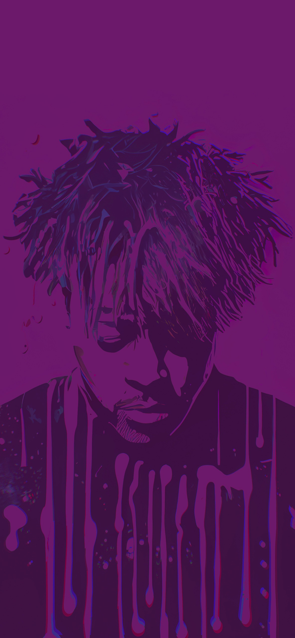 1190x2560 Juice WRLD Art Purple Wallpaper WRLD Wallpaper iPhone, Phone