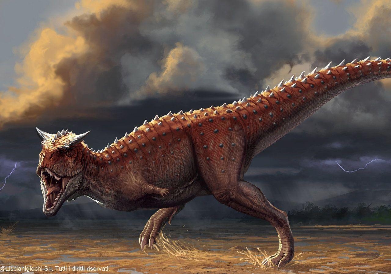 1280x900 Carnotaurus sastrei by Akeiron. Paleoart. Prehistoric animals, Desktop