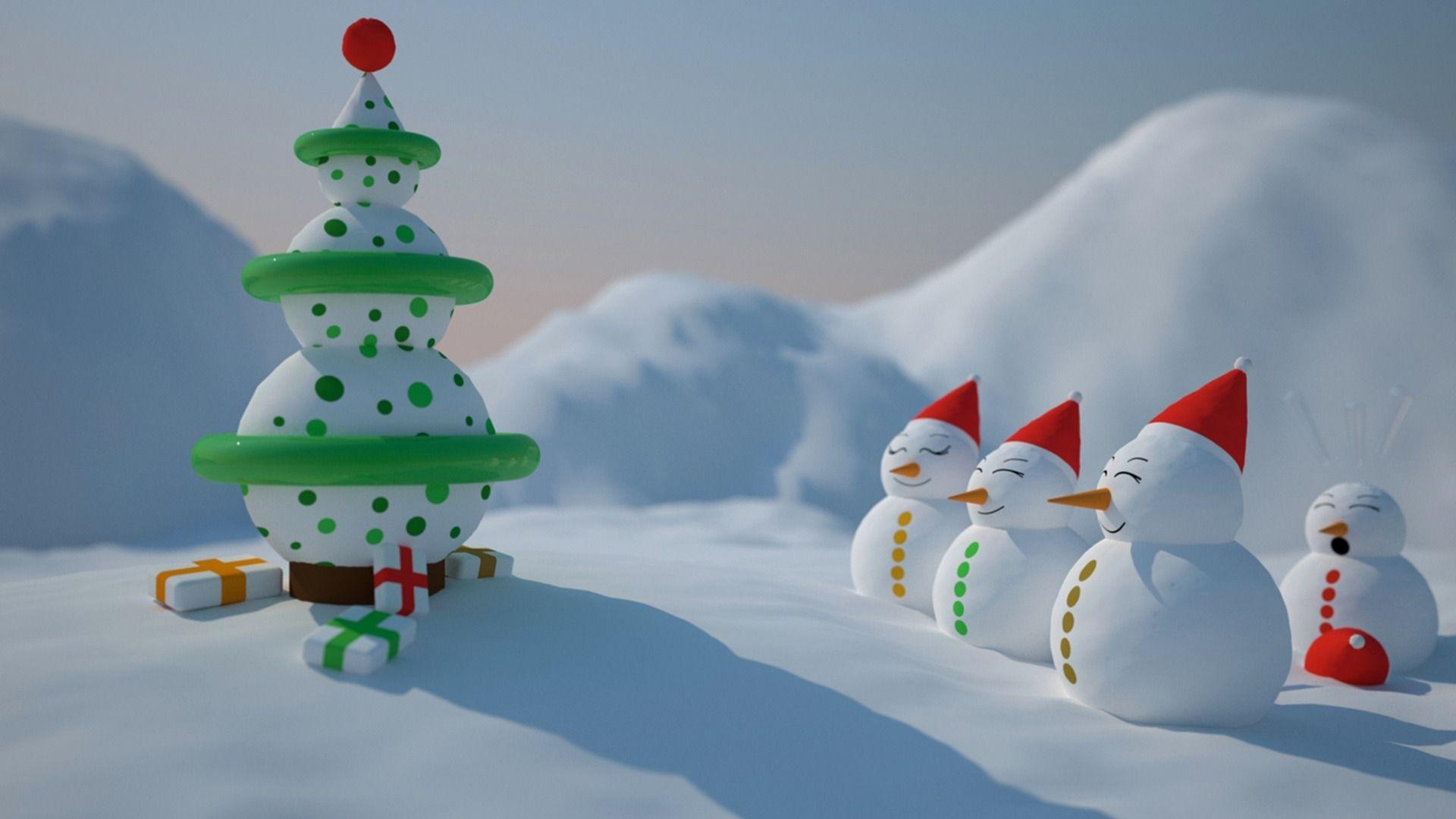 1920x1080 Christmas Snowmen wallpaper, Desktop