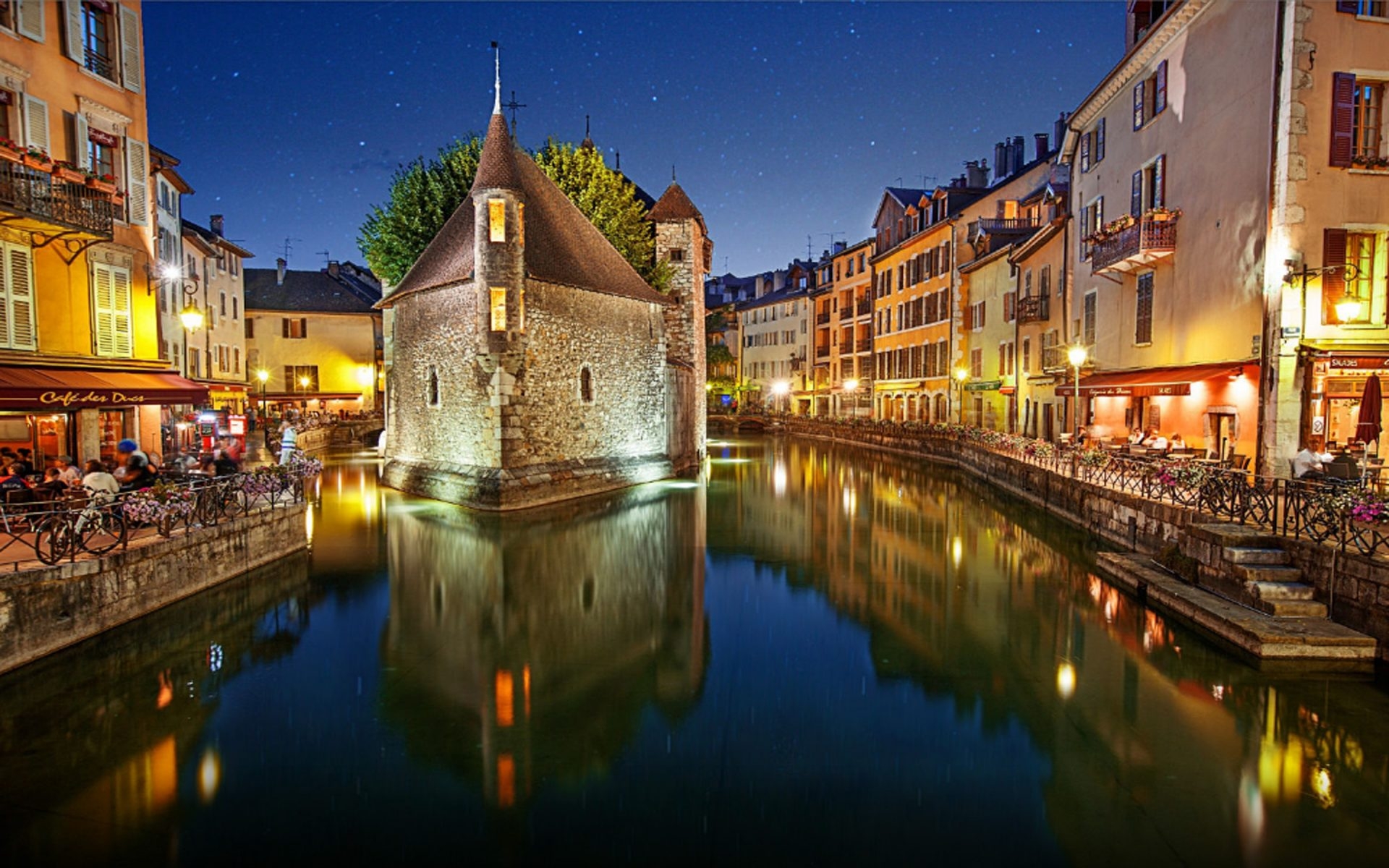 1920x1200 Starry Night In Annecy HD Desktop Wallpaper, Wallpaper13.com, Desktop