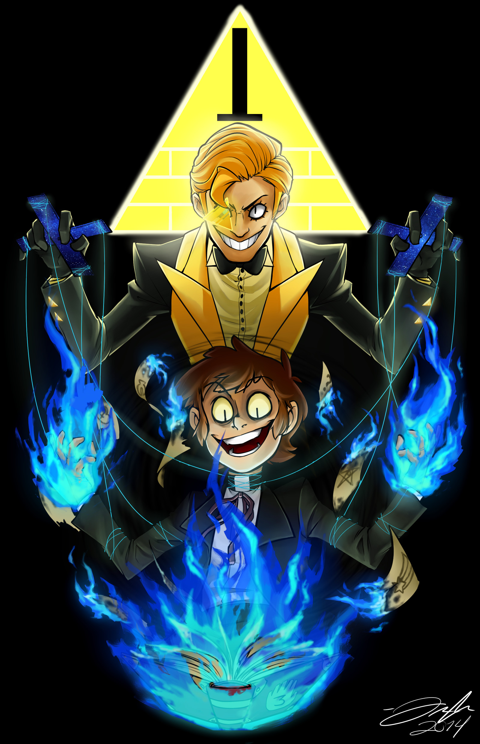 1600x2480 Gravity Falls Bill Cipher, Phone