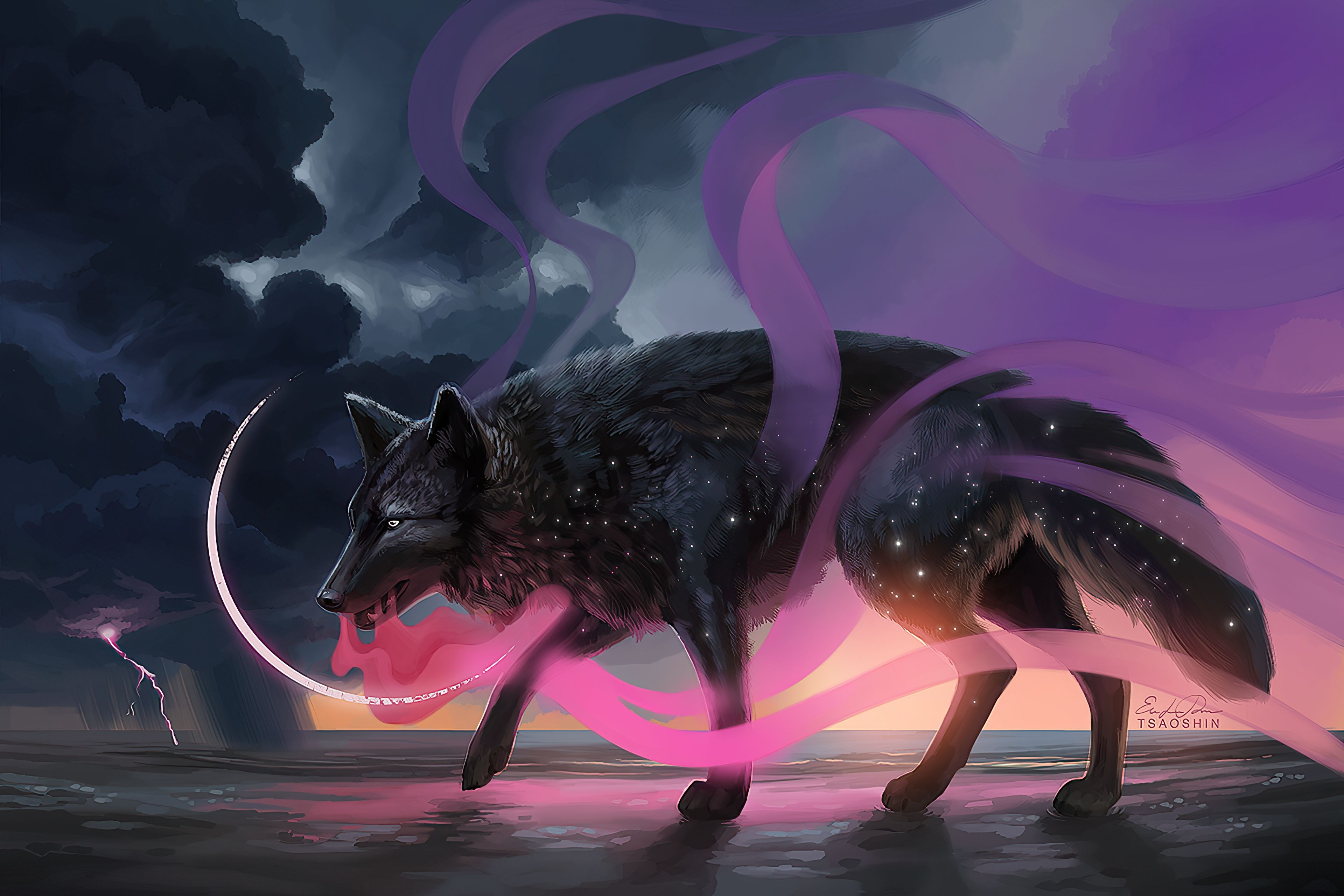 3840x2560 Magical Wolf Dream 4k, HD Artist, 4k Wallpaper, Image, Background, Photo and Picture, Desktop