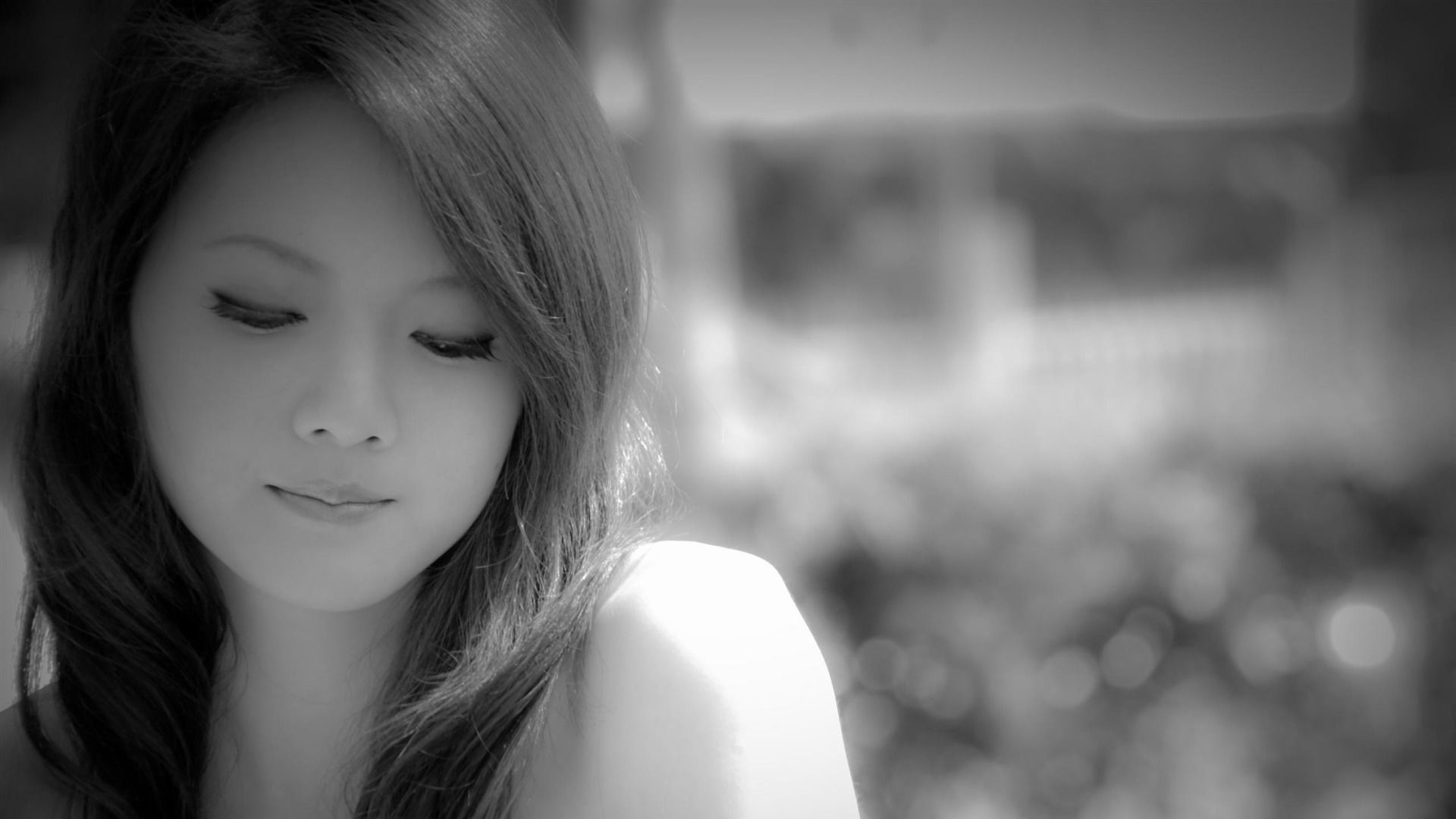 1920x1080 Black And White Beautiful Girls Photo Wallpaper, Desktop