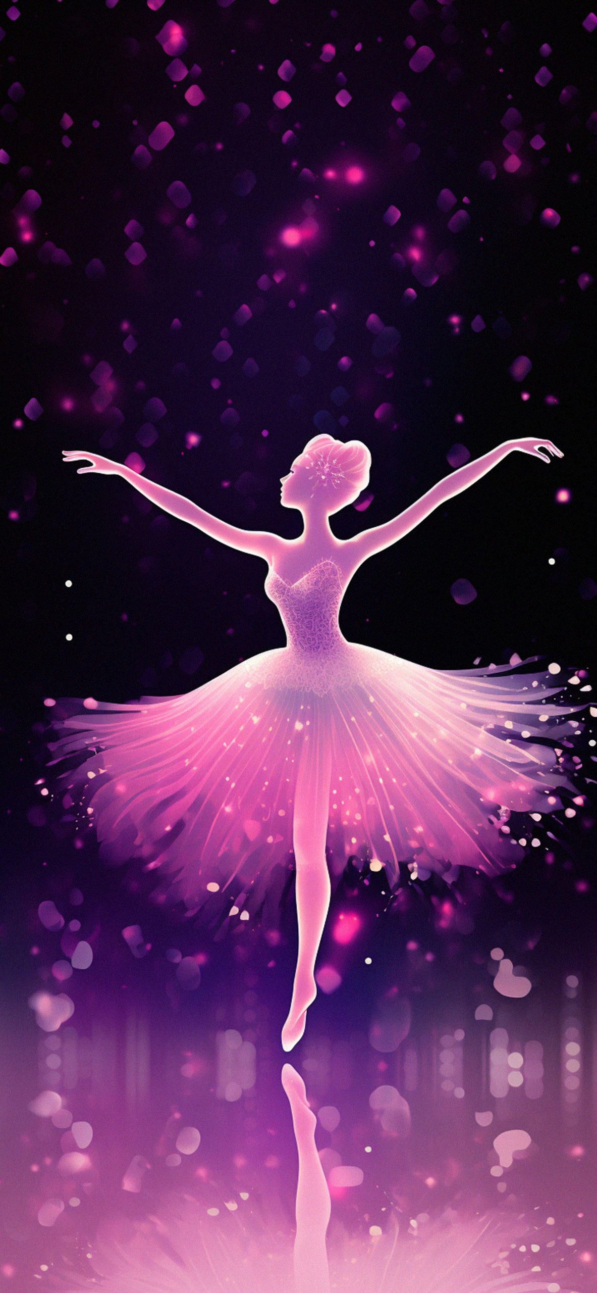 1190x2560 Pink Ballerina Wallpaper, Phone