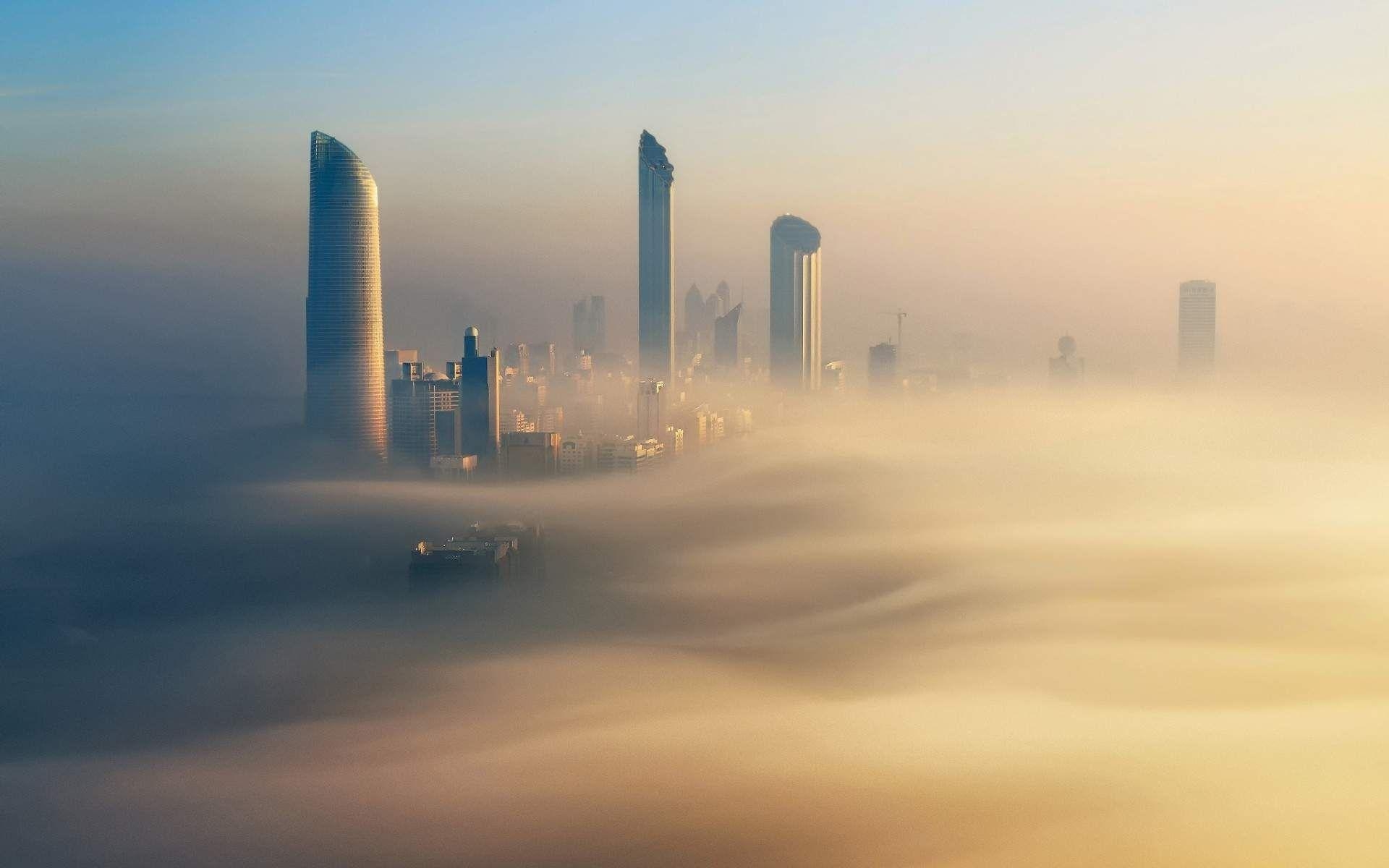 1920x1200 Abu Dhabi City Sunrise HD Wallpaper, Desktop