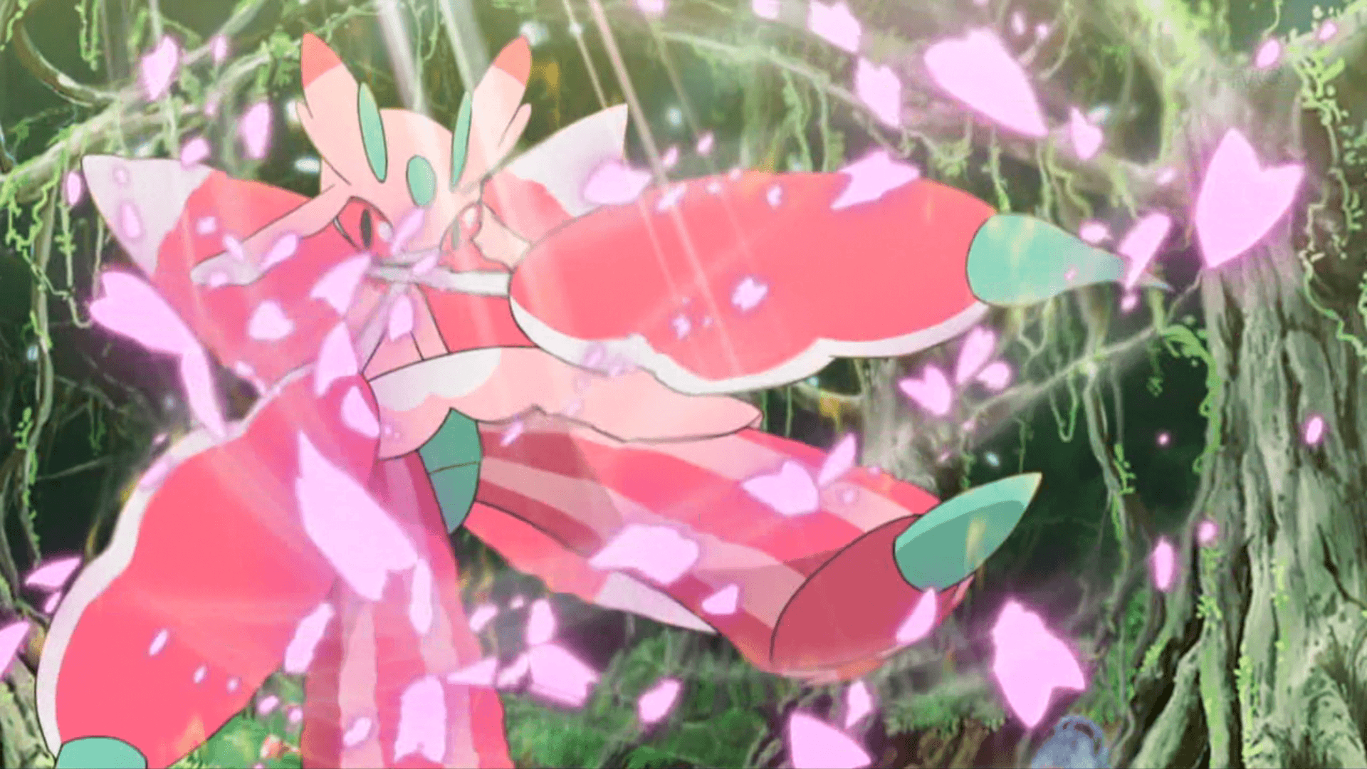 1920x1080 Totem Lurantis Petal Blizzard.png. Pokémon, Desktop