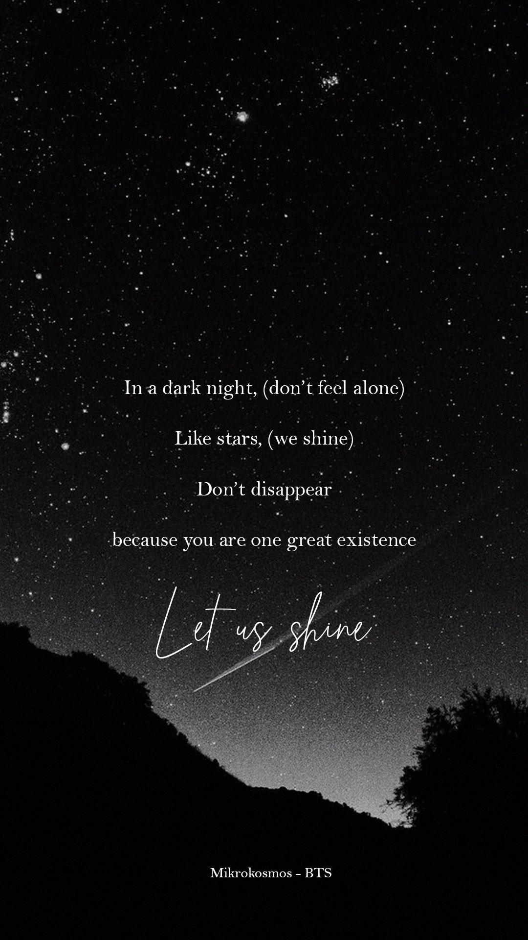 1080x1920 BTS Lyrics ⁷ us shine Mikrokosmos, Phone