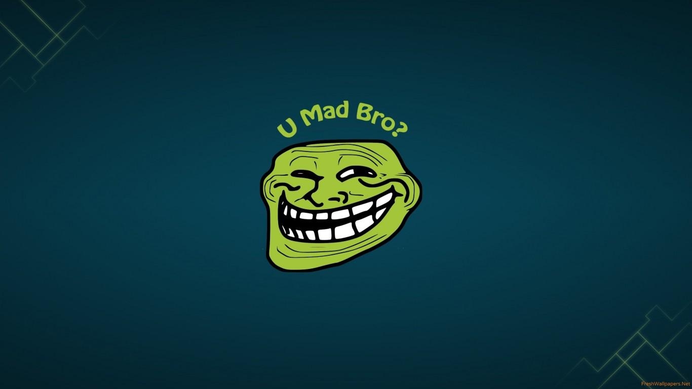 1370x770 troll u mad bro wallpaper, Desktop