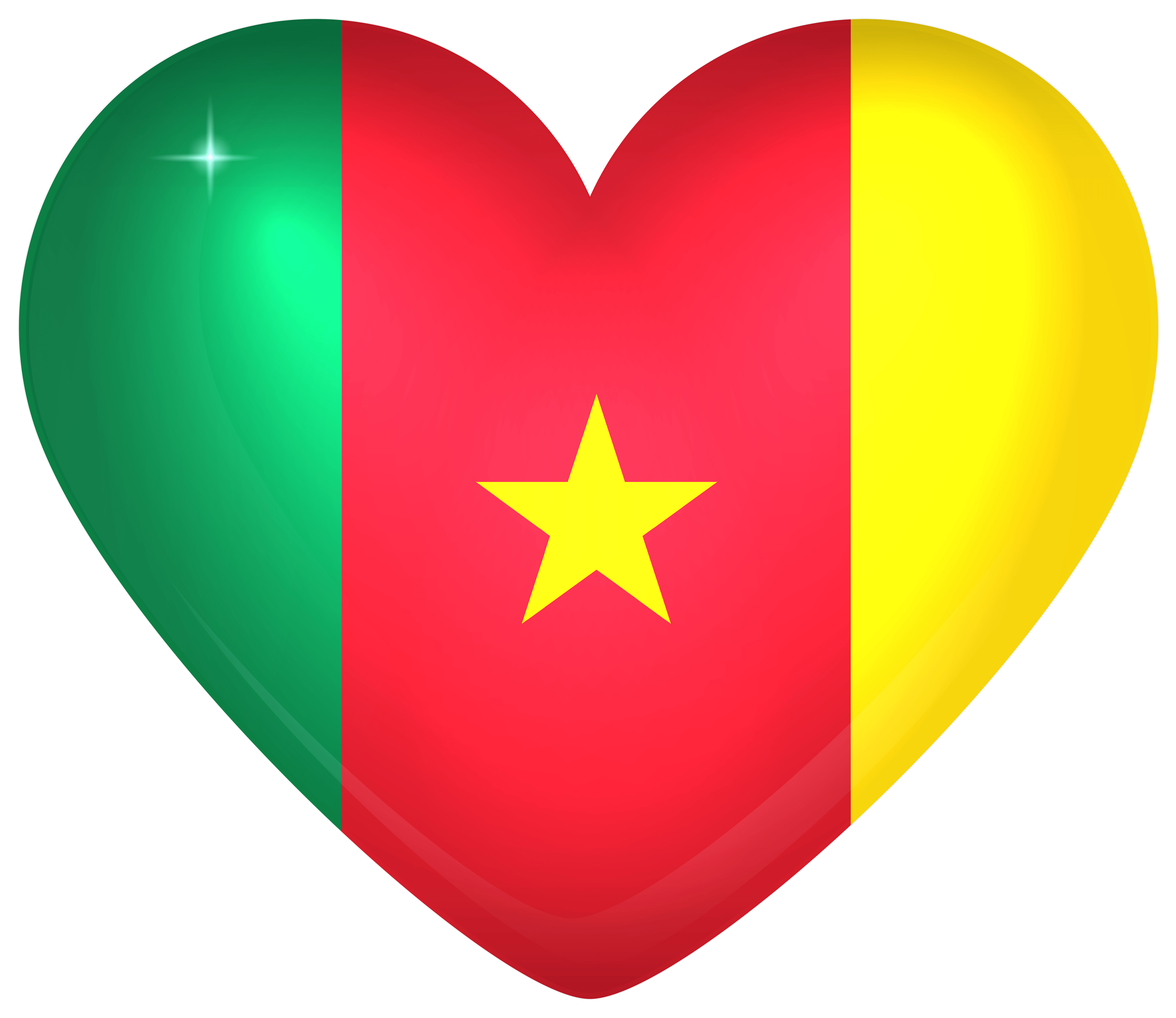 6000x5200 Cameroon Large Heart Flag Quality, Desktop