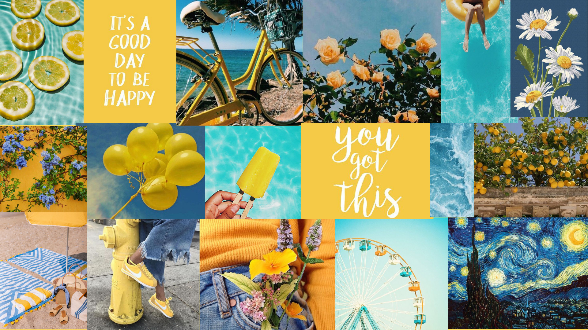 1920x1080 Blue and Yellow Aesthetic Collage.com, Desktop