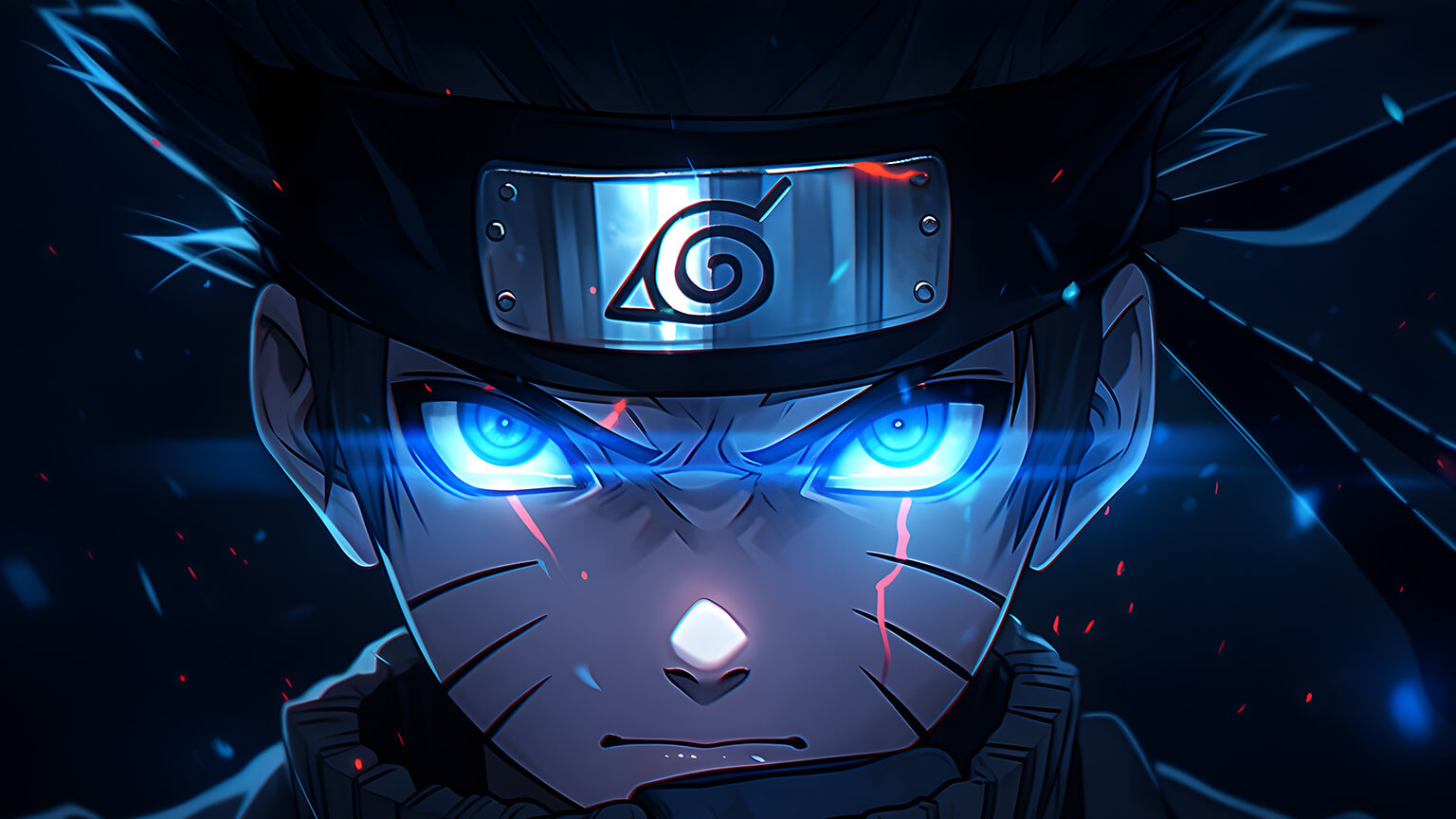 1540x870 Naruto Uzumaki Blue Glowing Eyes, Desktop